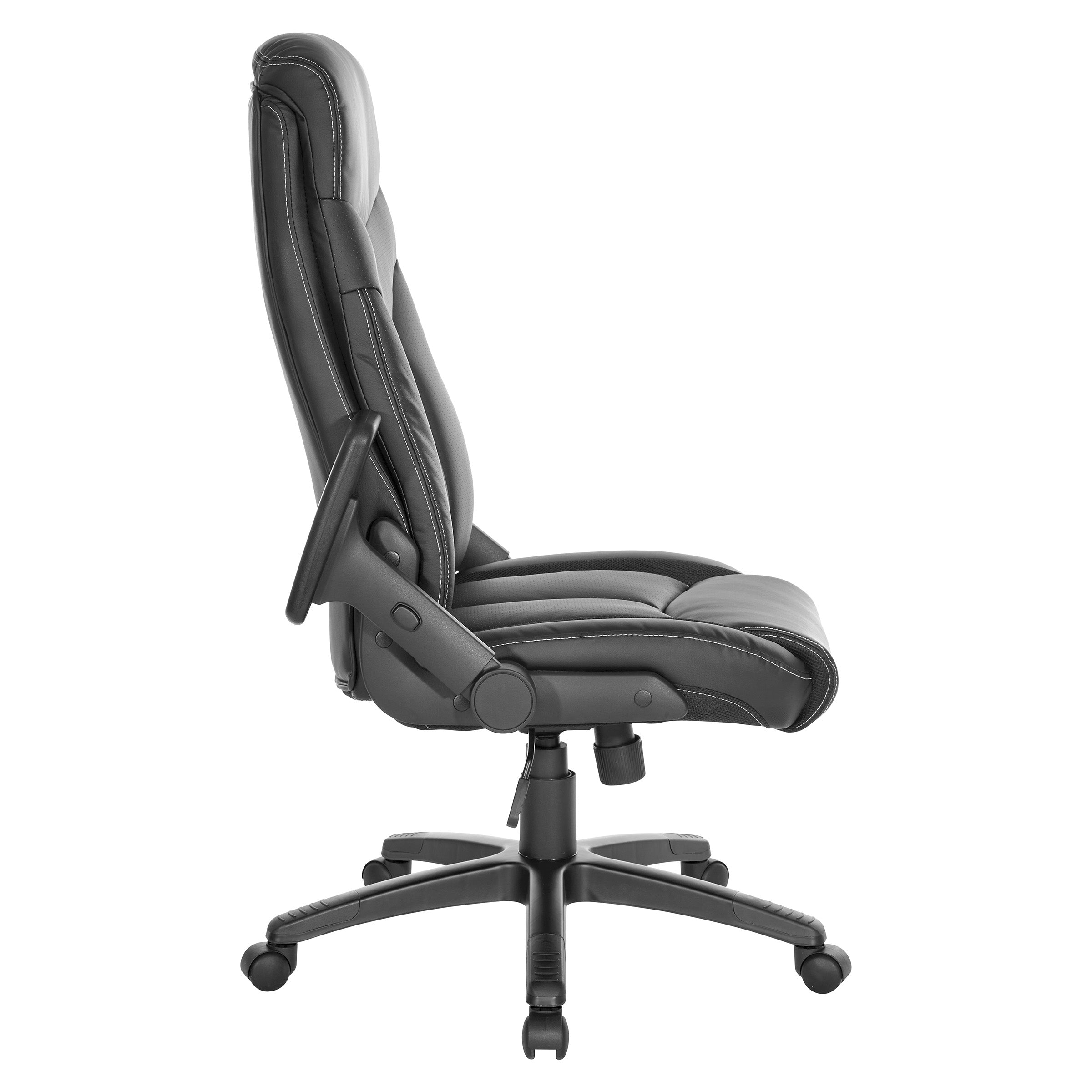 Exec Bonded Lthr Office Chair - Black