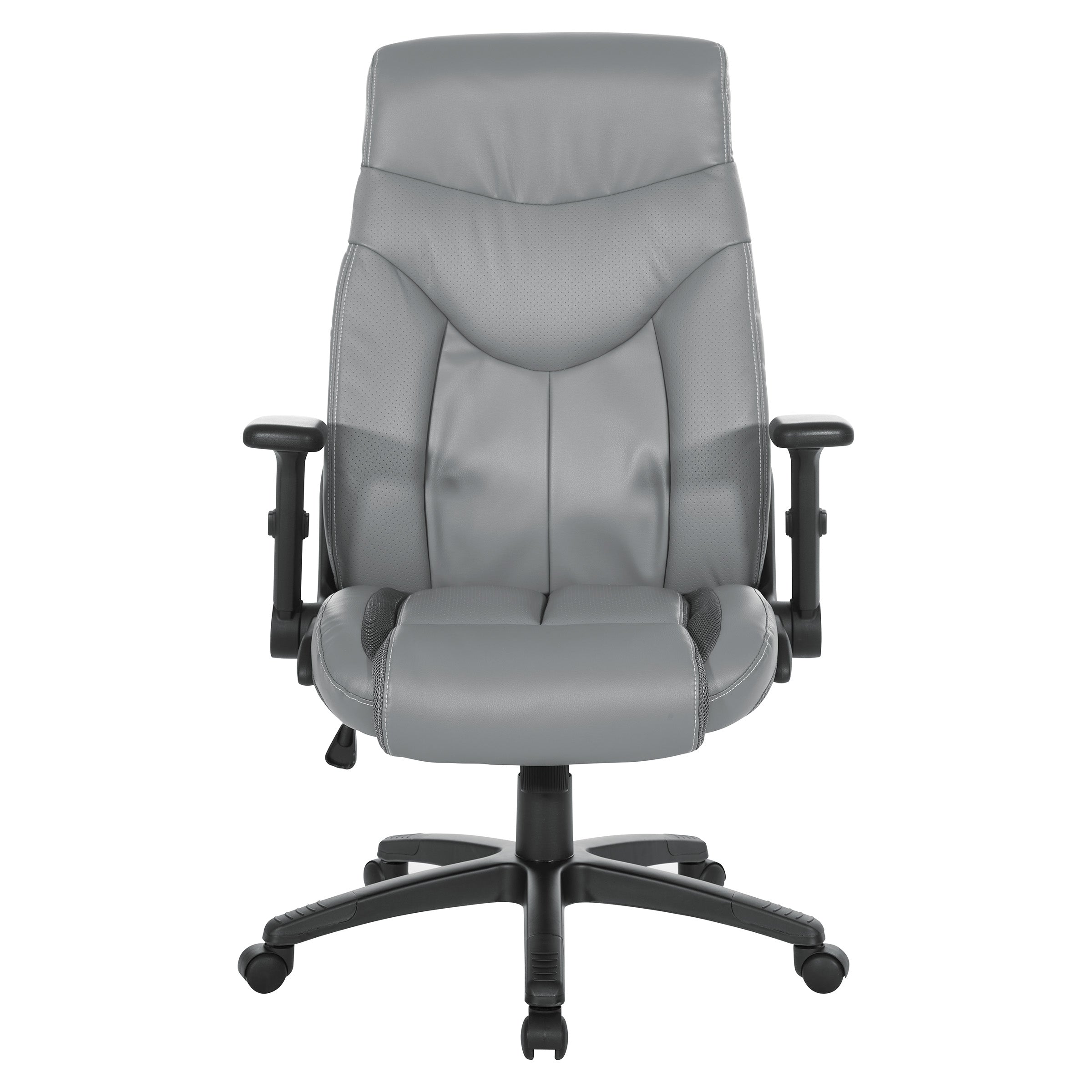Exec Bonded Lthr Office Chair - Charcoal
