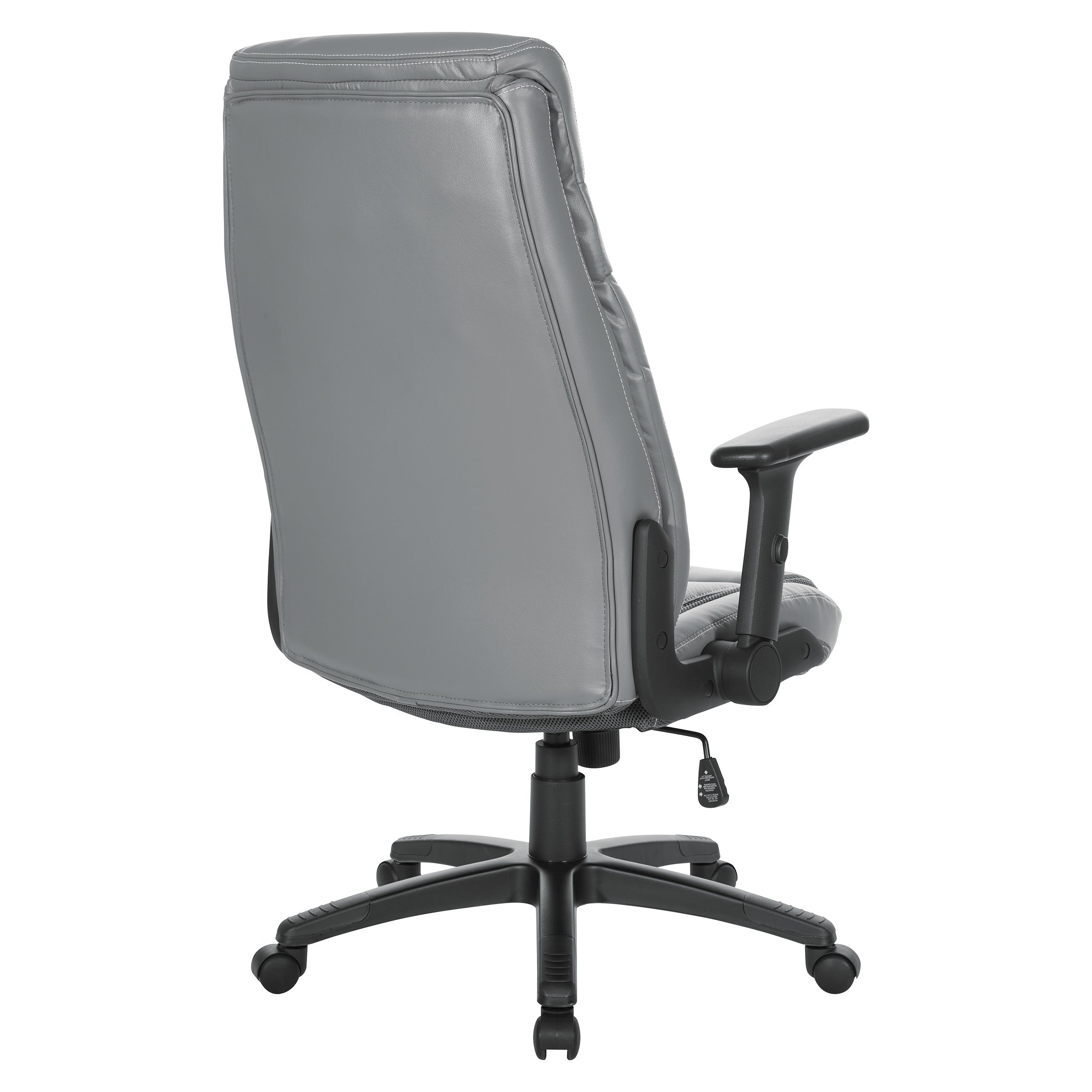 Exec Bonded Lthr Office Chair - Charcoal