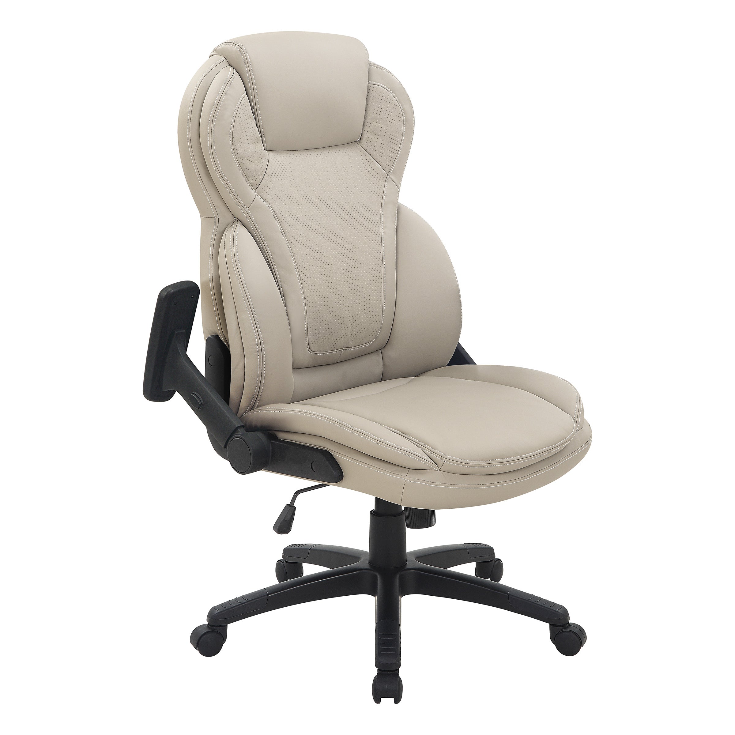 Exec Bonded Lthr Office Chair - Taupe