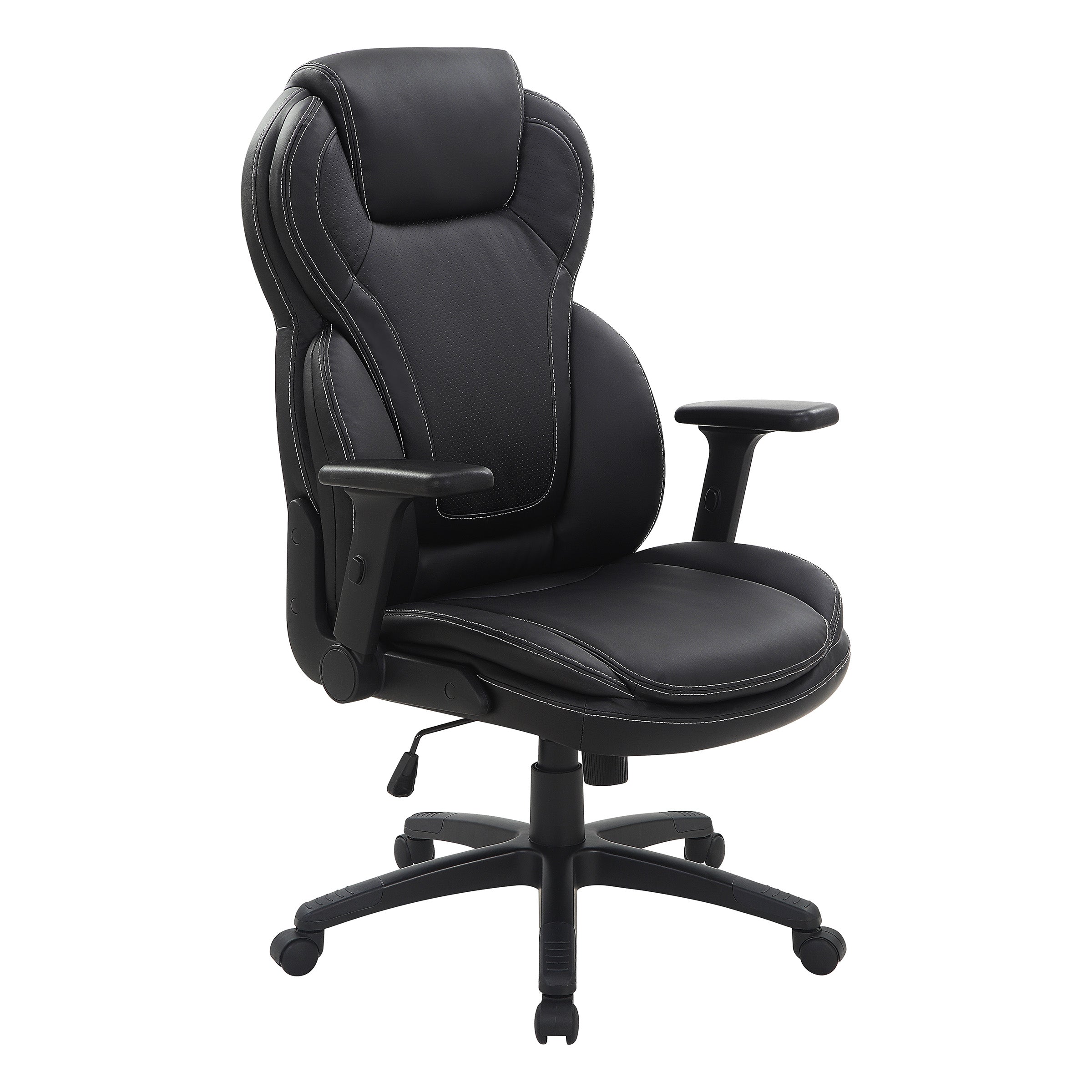 Exec Bonded Lthr Office Chair - Black