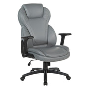 Exec Bonded Lthr Office Chair - Charcoal