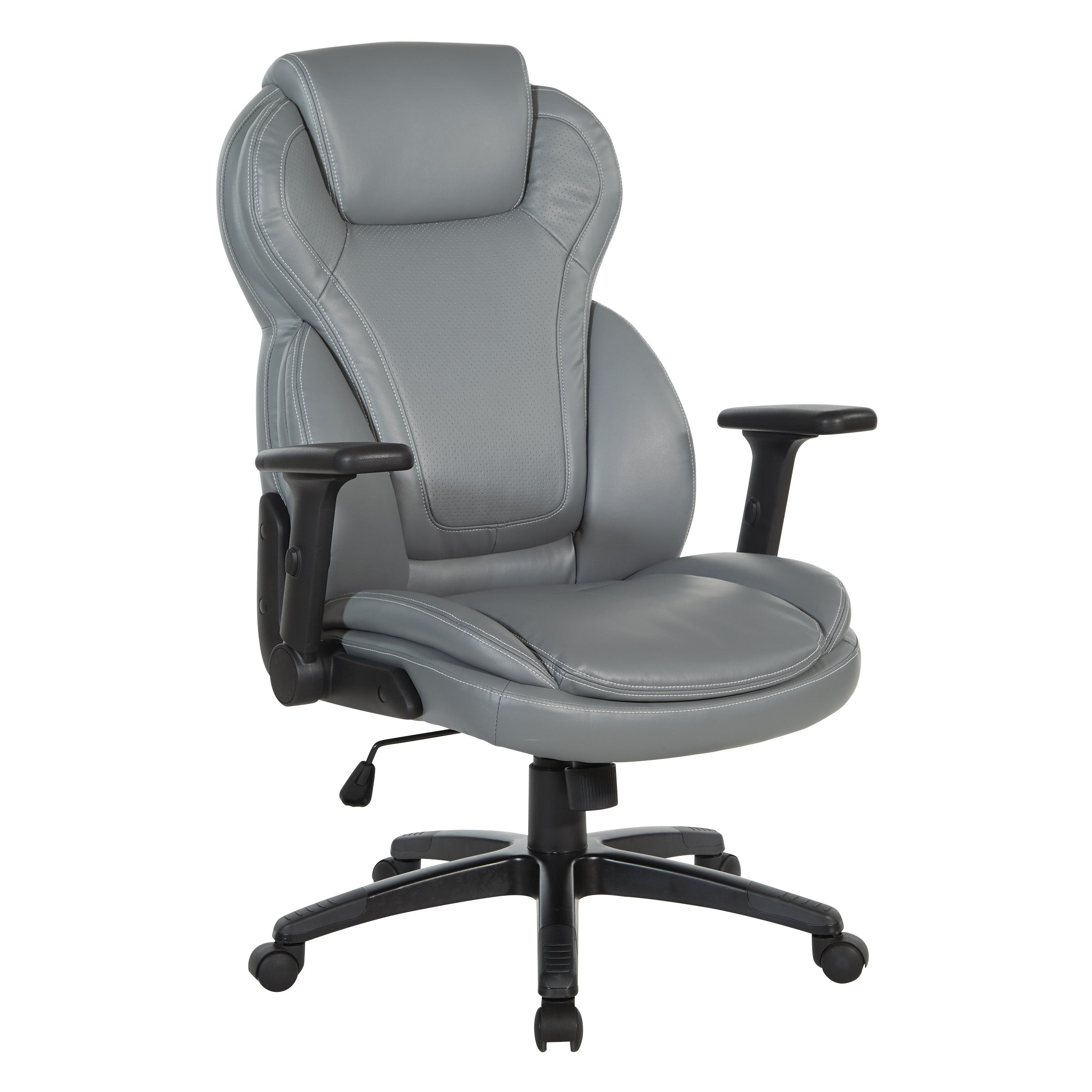 Exec Bonded Lthr Office Chair - Charcoal