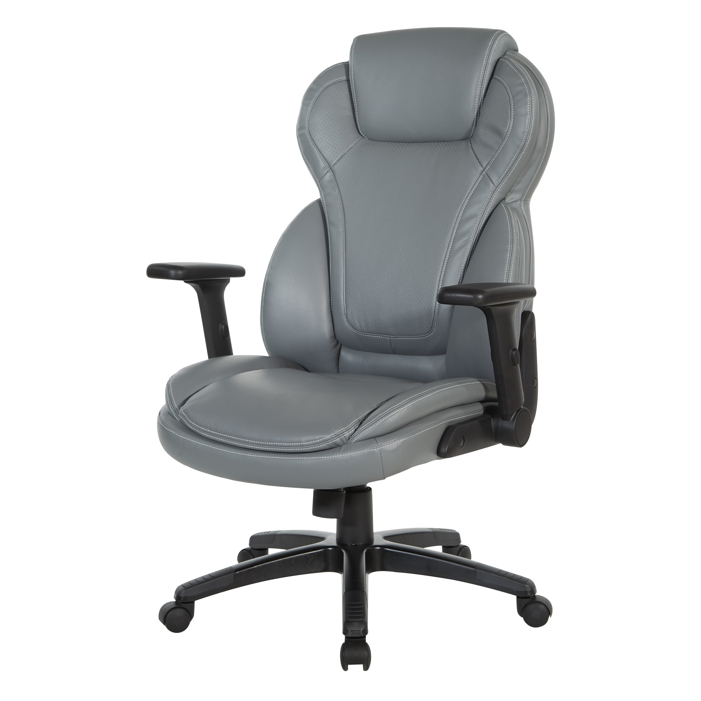 Exec Bonded Lthr Office Chair - Charcoal