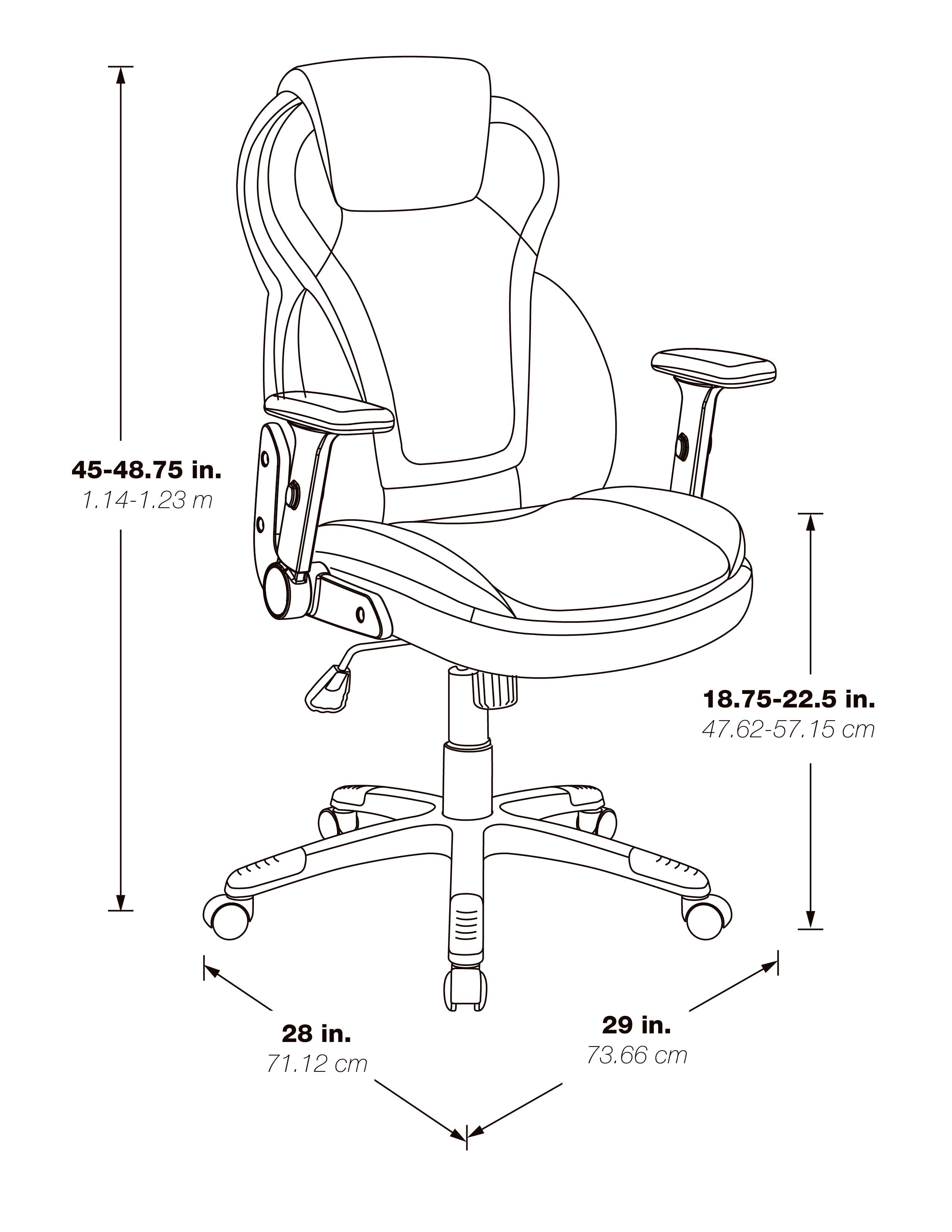 Exec Bonded Lthr Office Chair - Charcoal