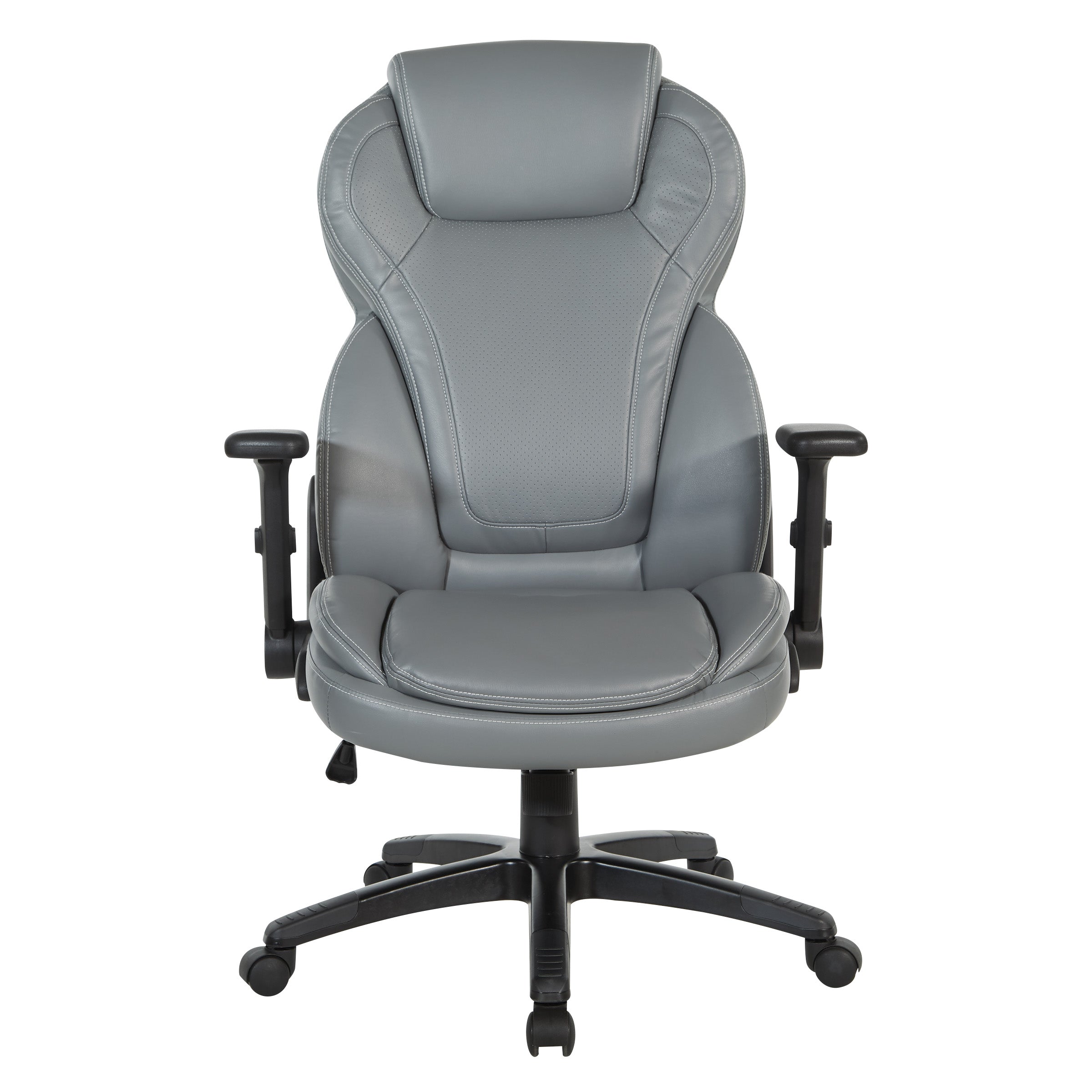 Exec Bonded Lthr Office Chair - Charcoal