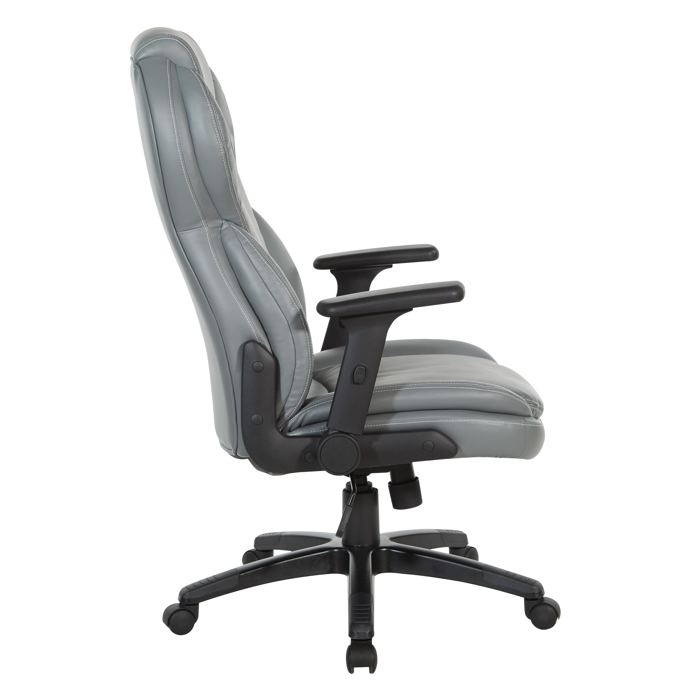 Exec Bonded Lthr Office Chair - Charcoal