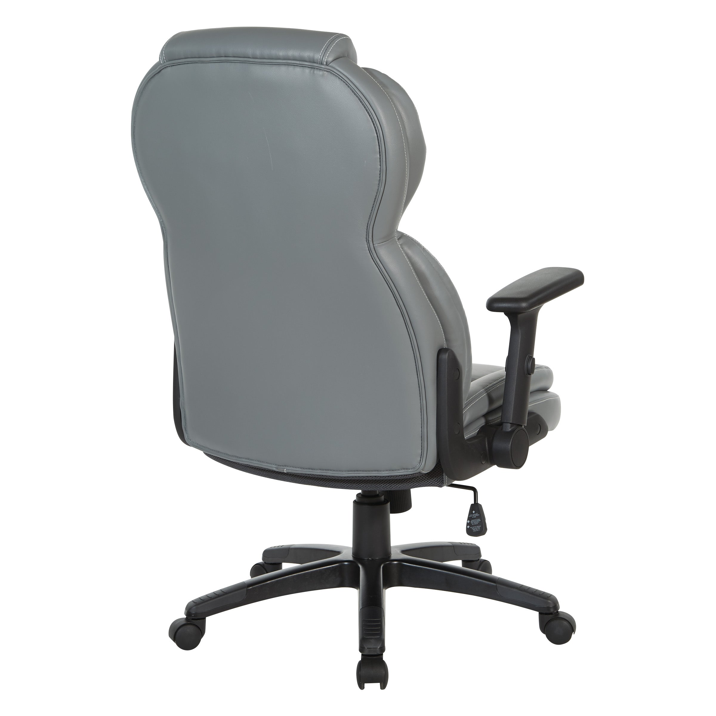 Exec Bonded Lthr Office Chair - Charcoal