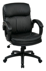 Bonded Leather Executive Chair - Black
