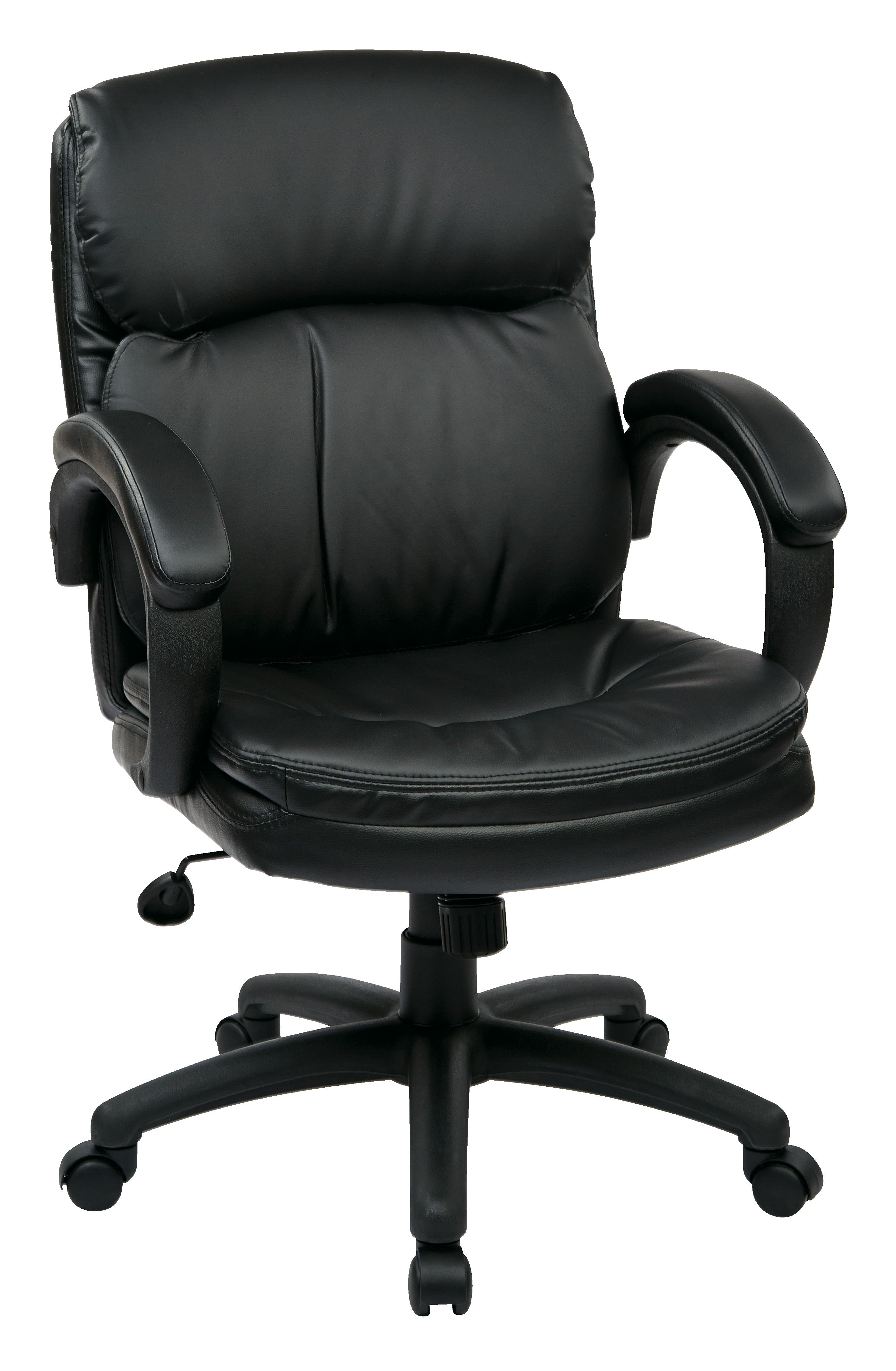 Bonded Leather Executive Chair - Black