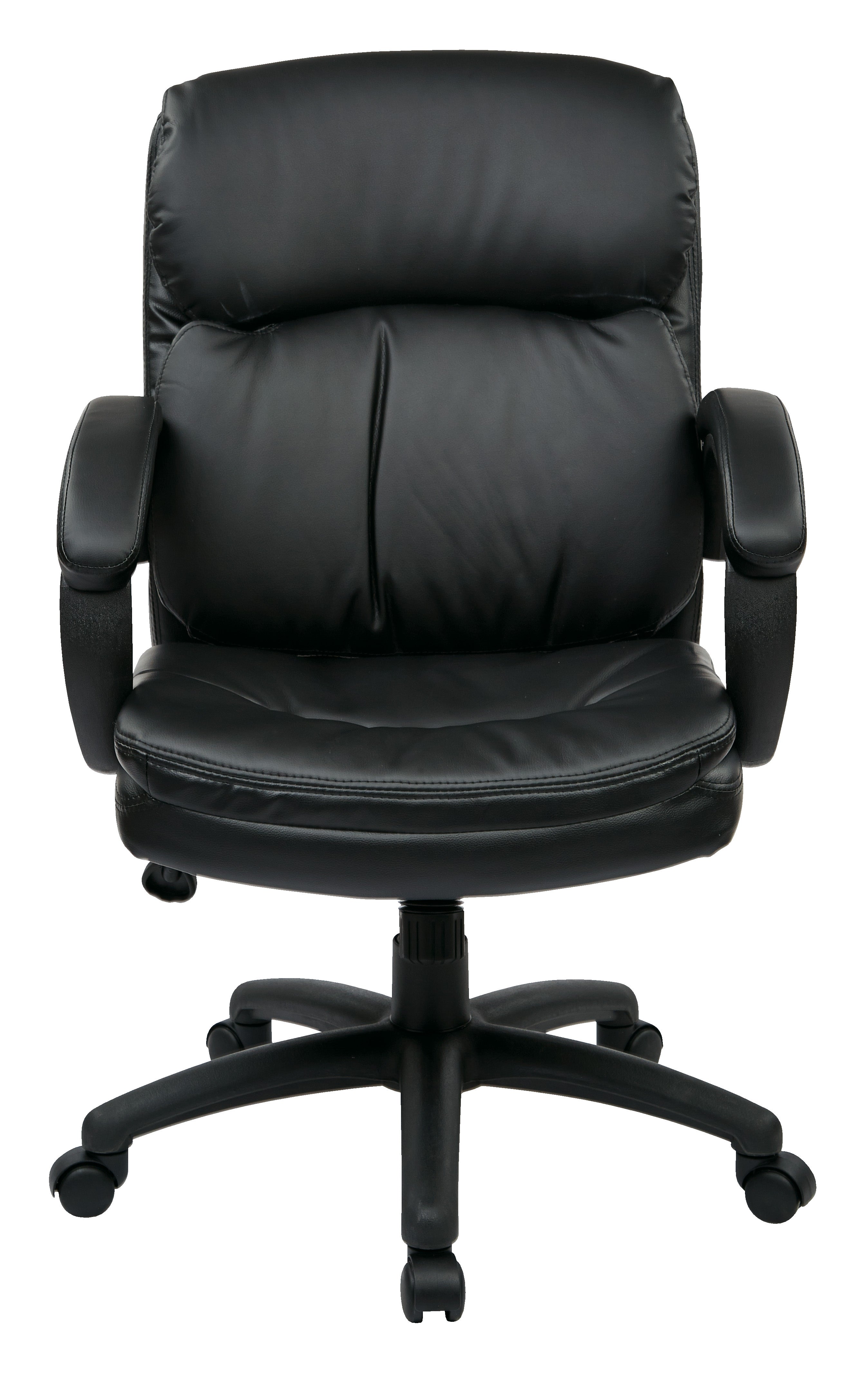 Bonded Leather Executive Chair - Black