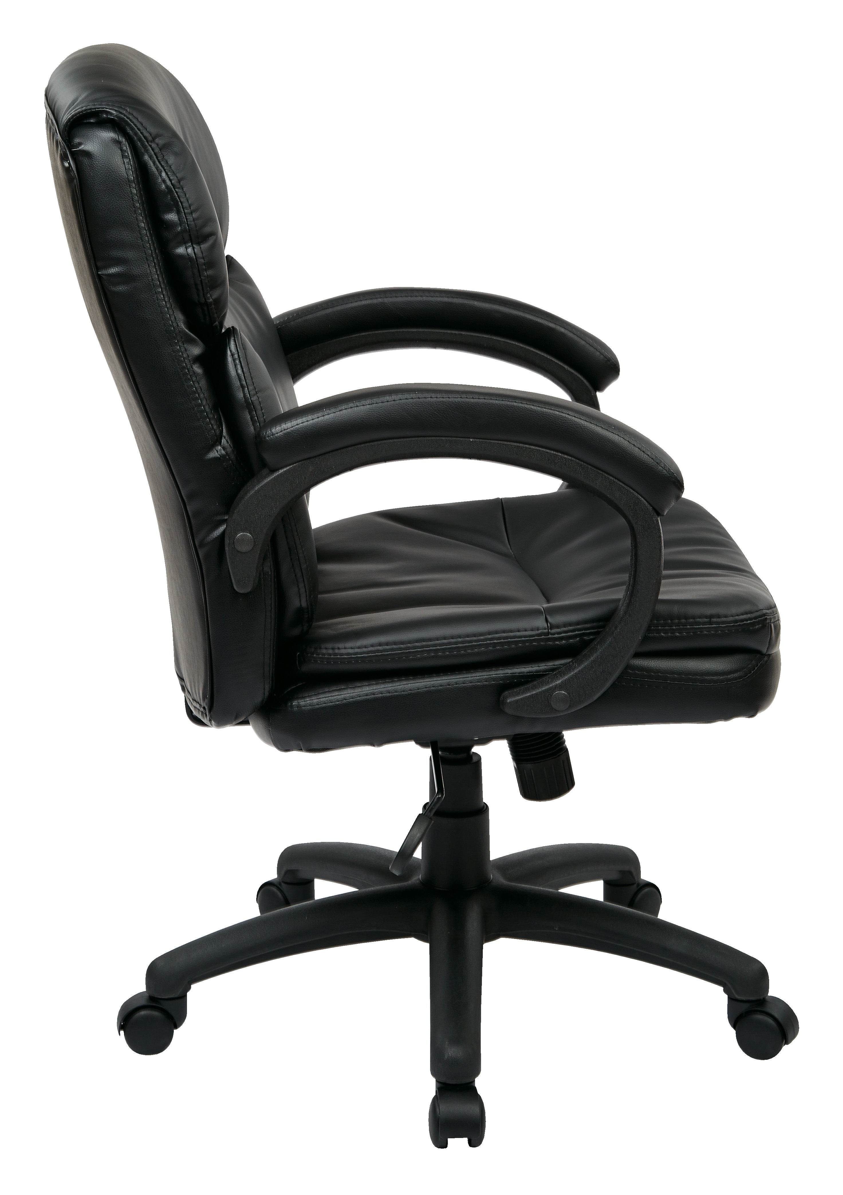 Bonded Leather Executive Chair - Black