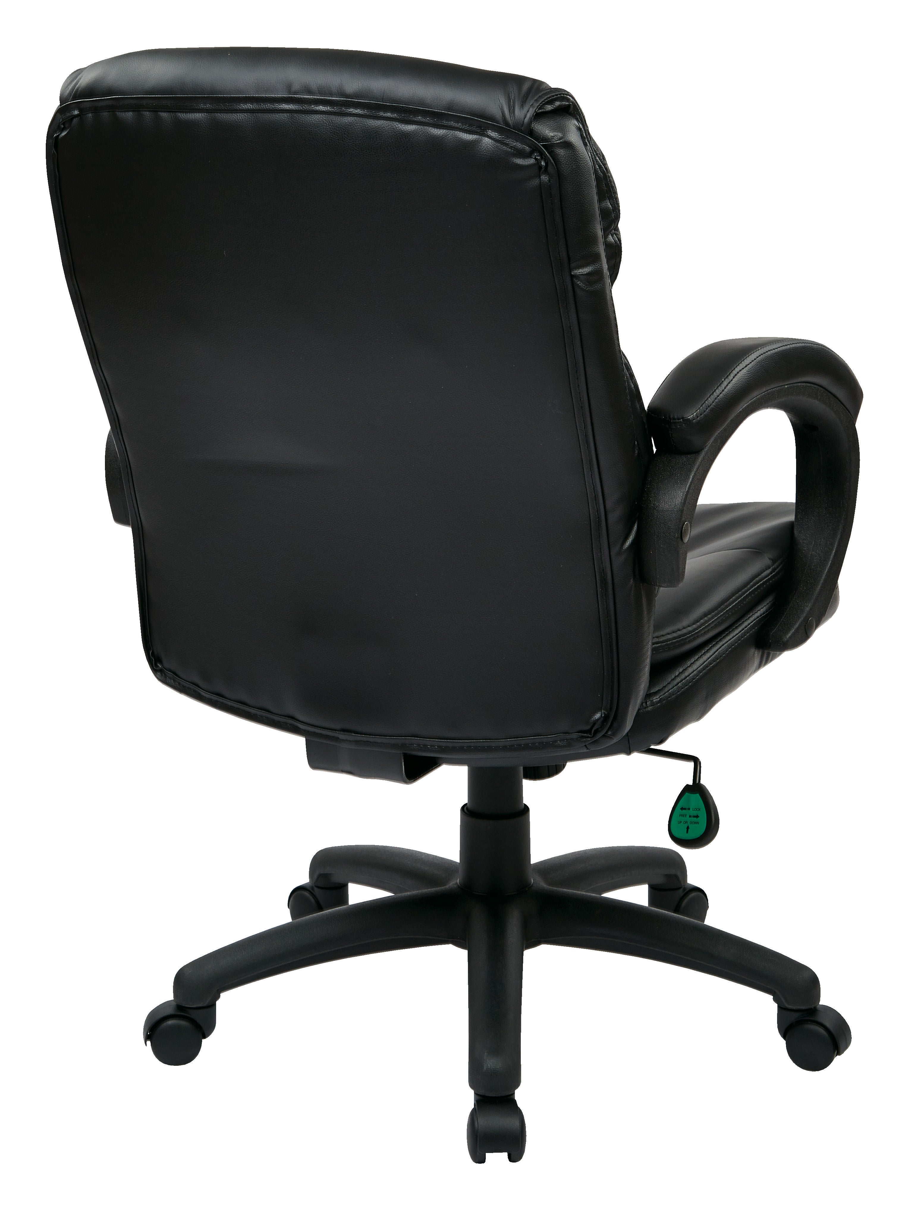 Bonded Leather Executive Chair - Black