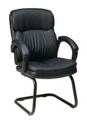 Bonded Leather Visitors Chair - Black