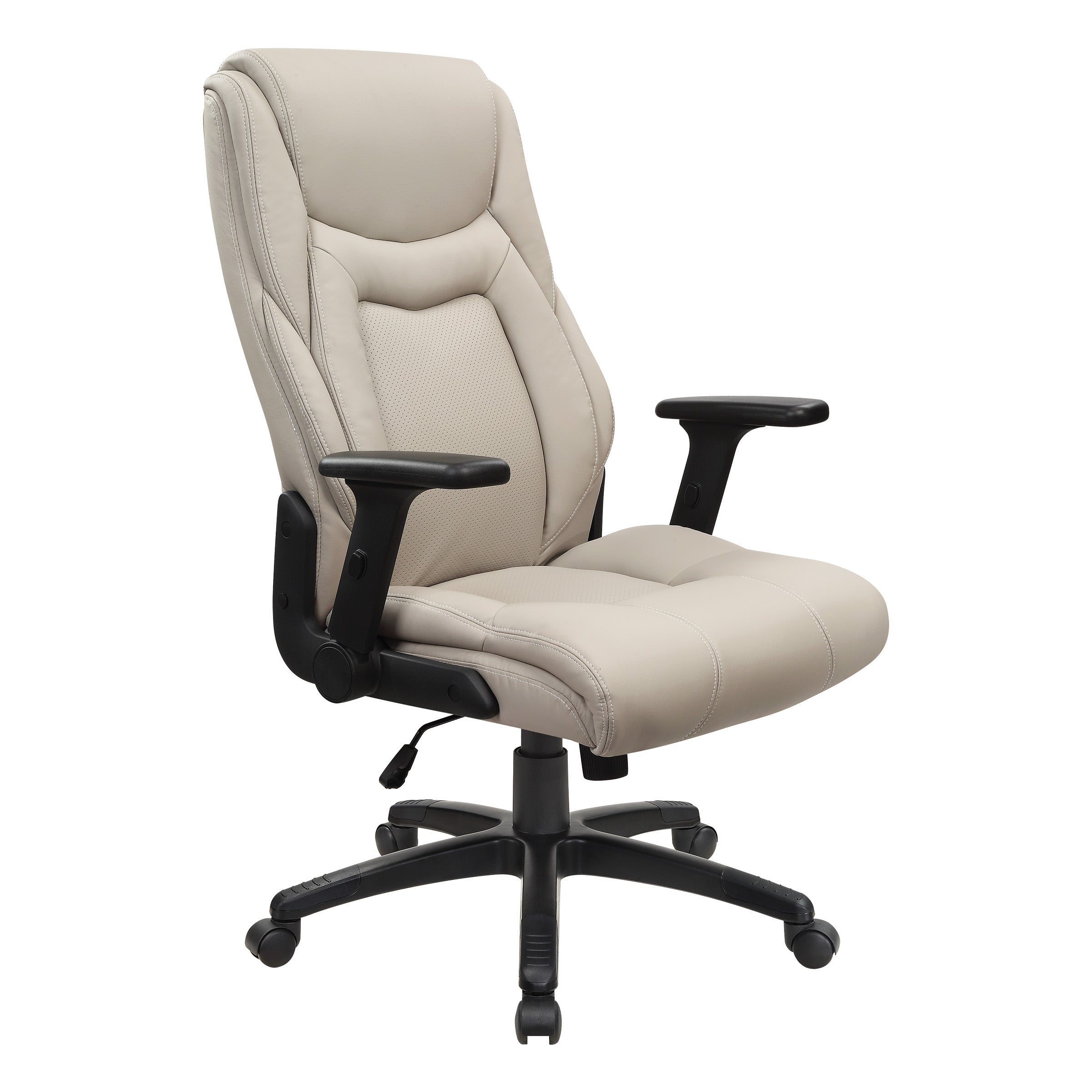 Exec Bonded Lthr Office Chair - Taupe