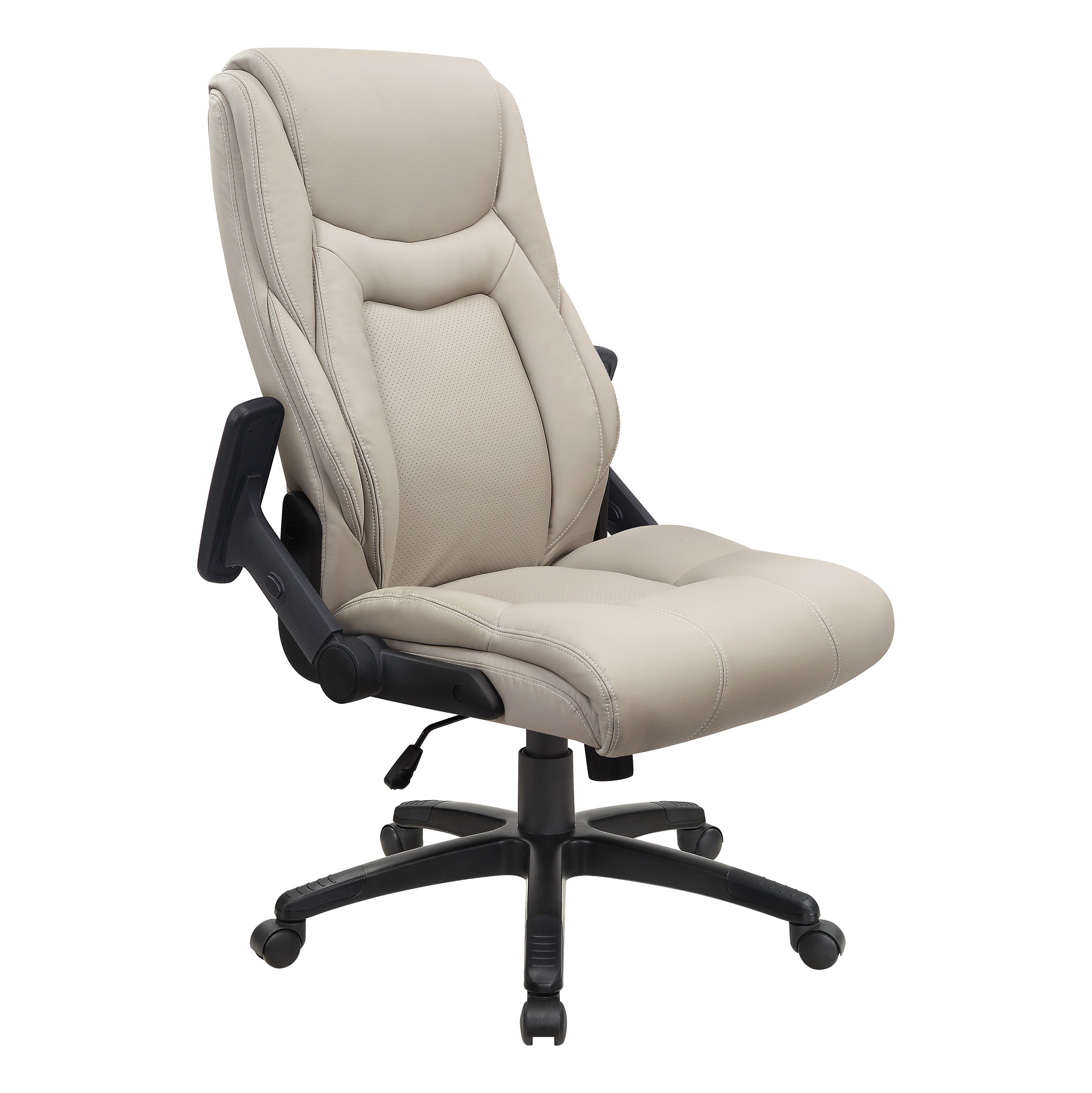 Exec Bonded Lthr Office Chair - Taupe