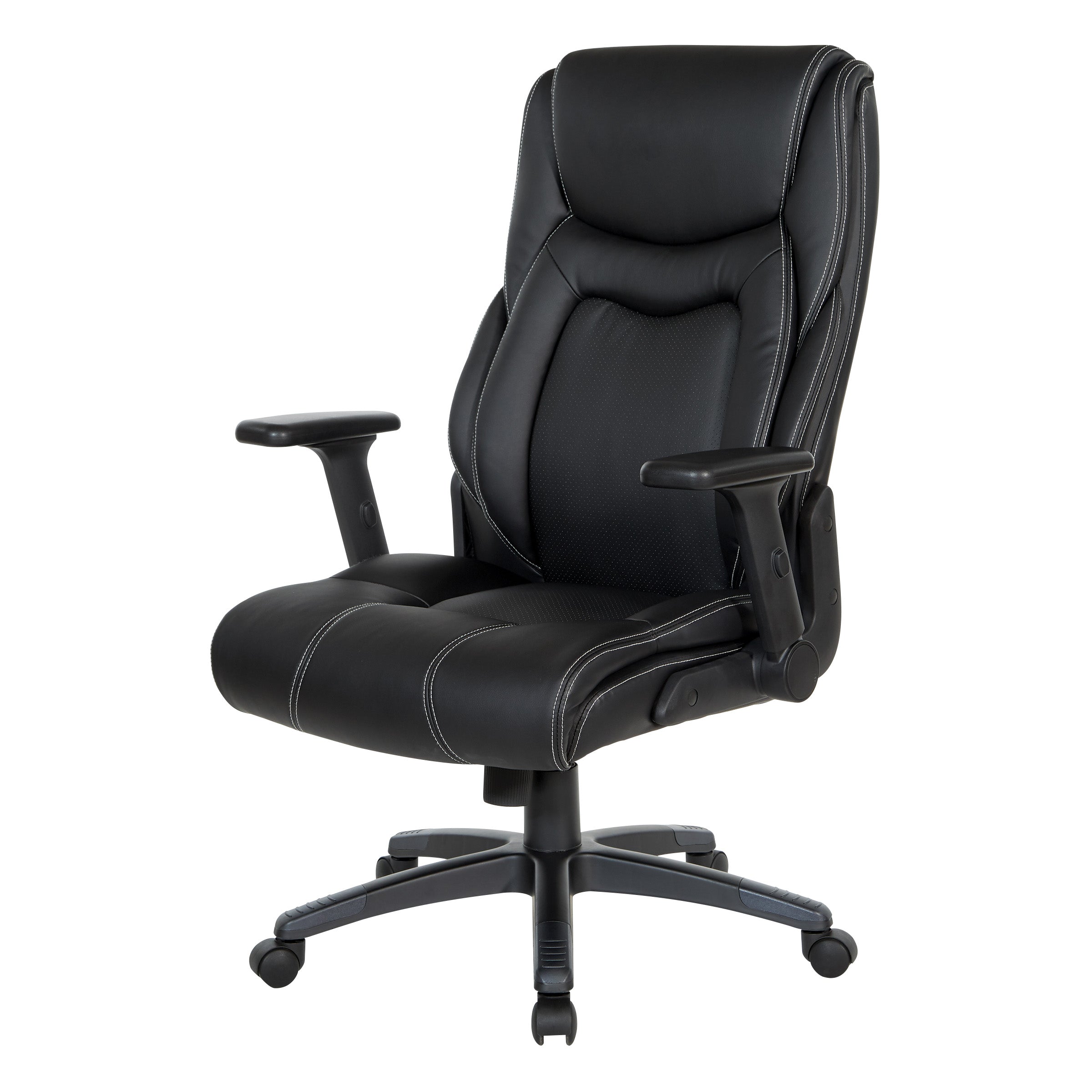 Exec Bonded Lthr Office Chair - Black