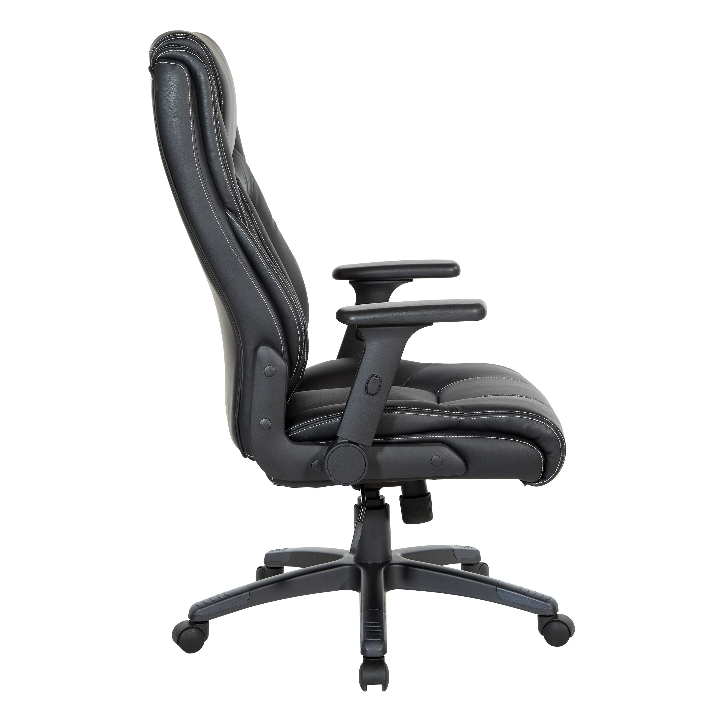 Exec Bonded Lthr Office Chair - Black