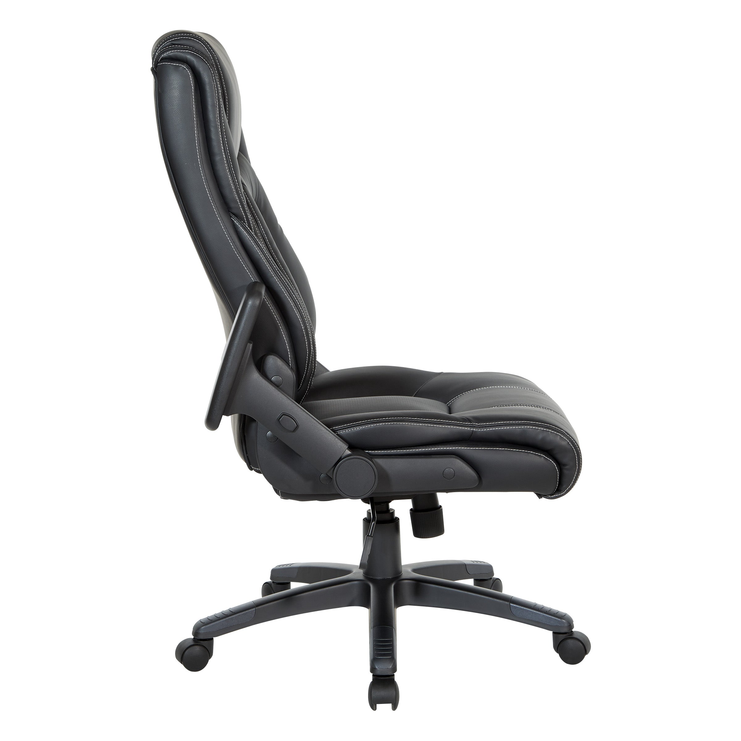 Exec Bonded Lthr Office Chair - Black