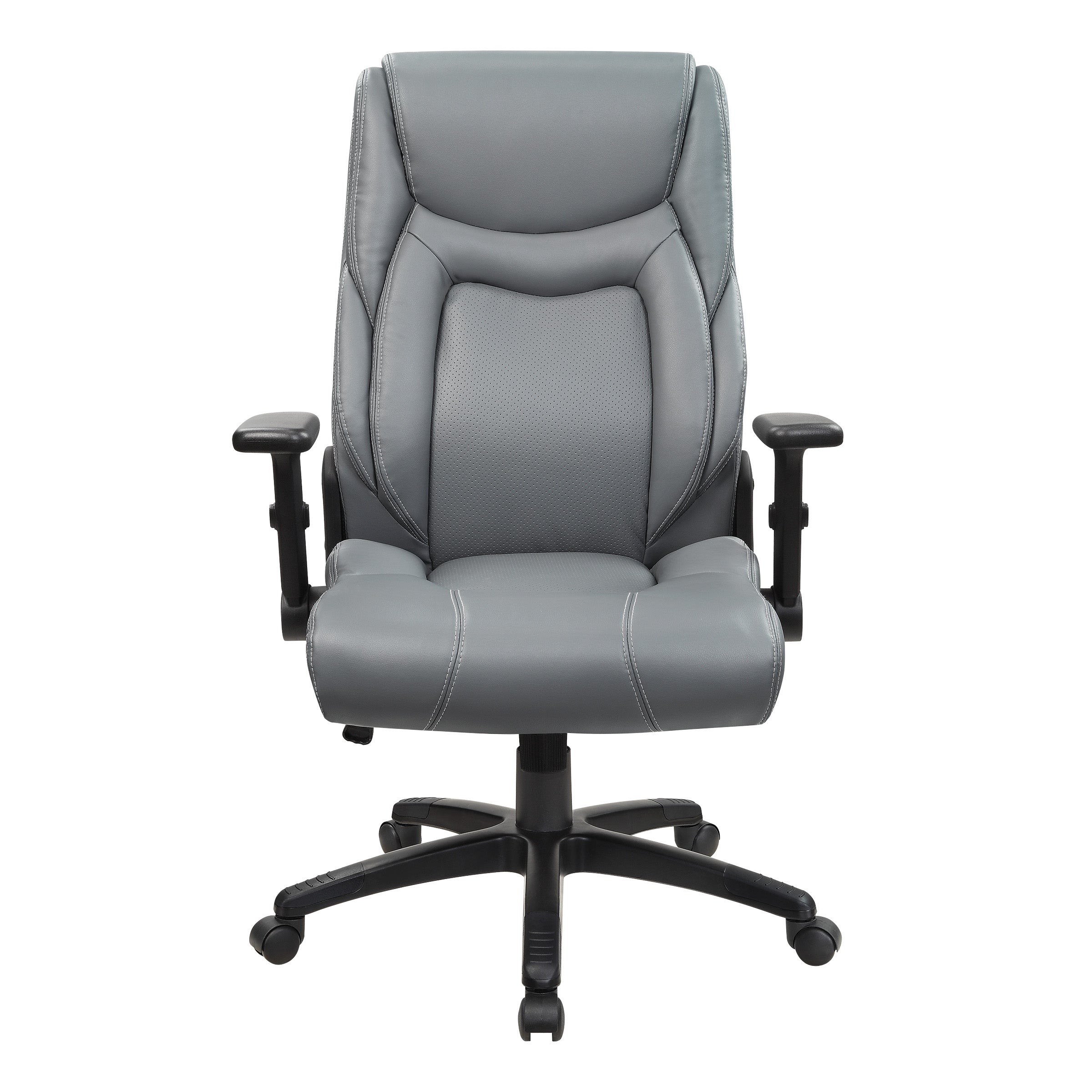 Exec Bonded Lthr Office Chair - Charcoal
