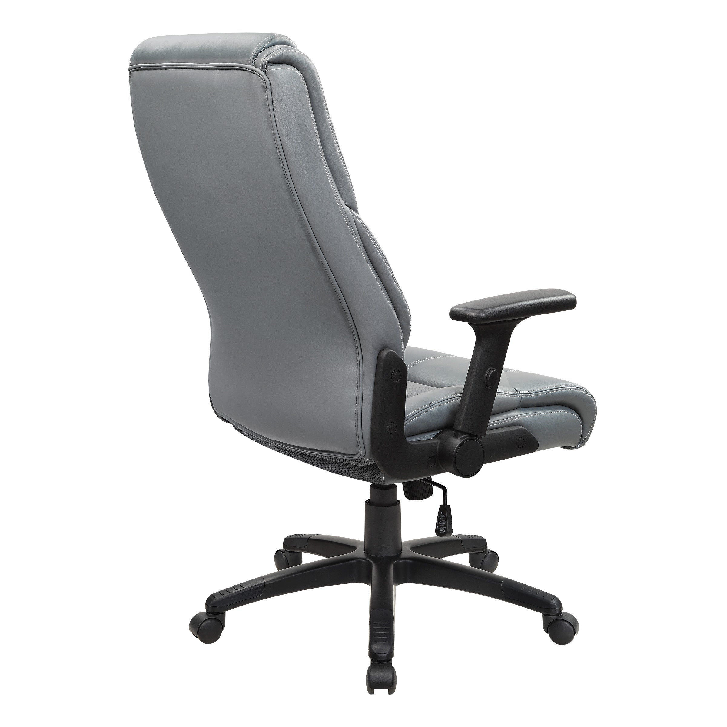 Exec Bonded Lthr Office Chair - Charcoal