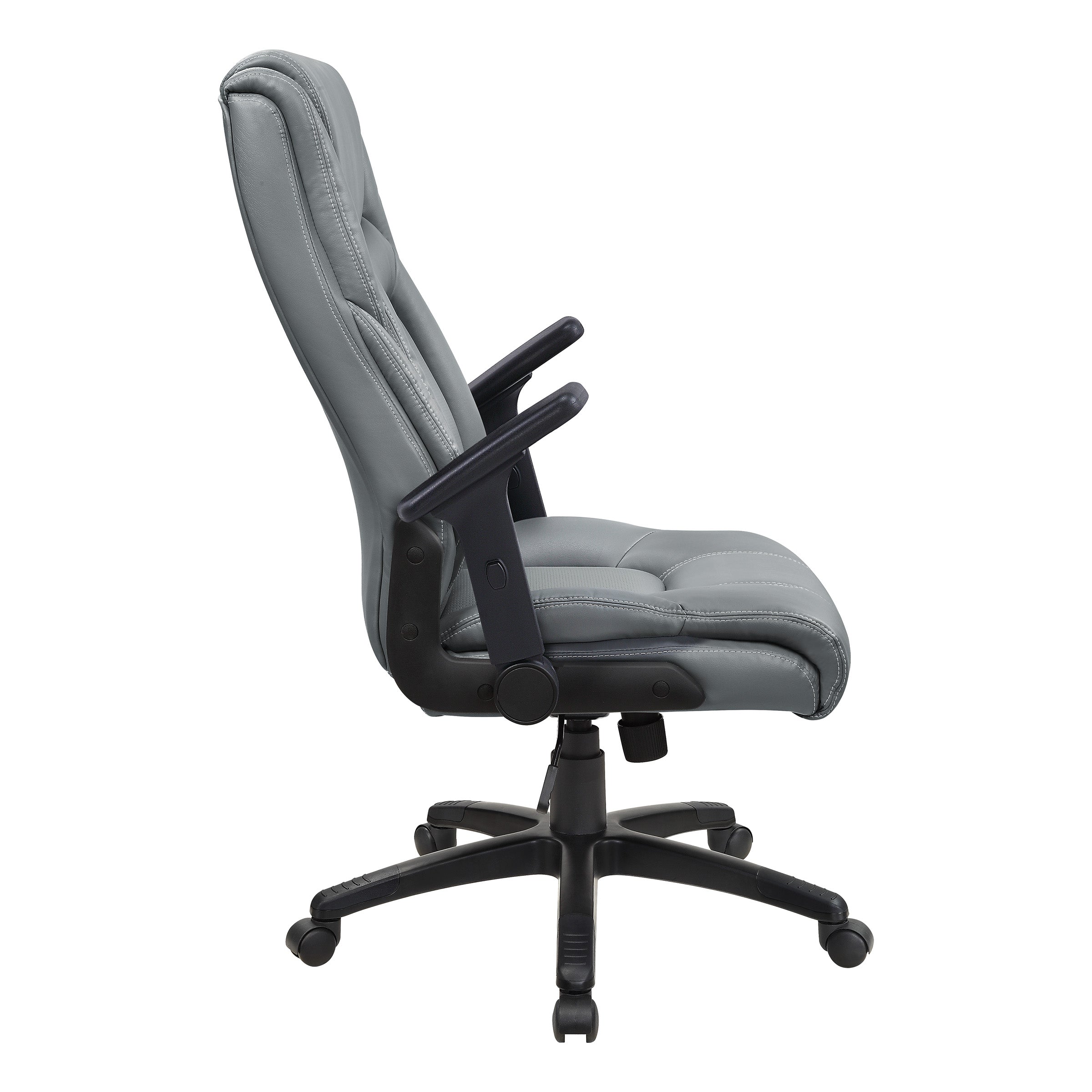 Exec Bonded Lthr Office Chair - Charcoal
