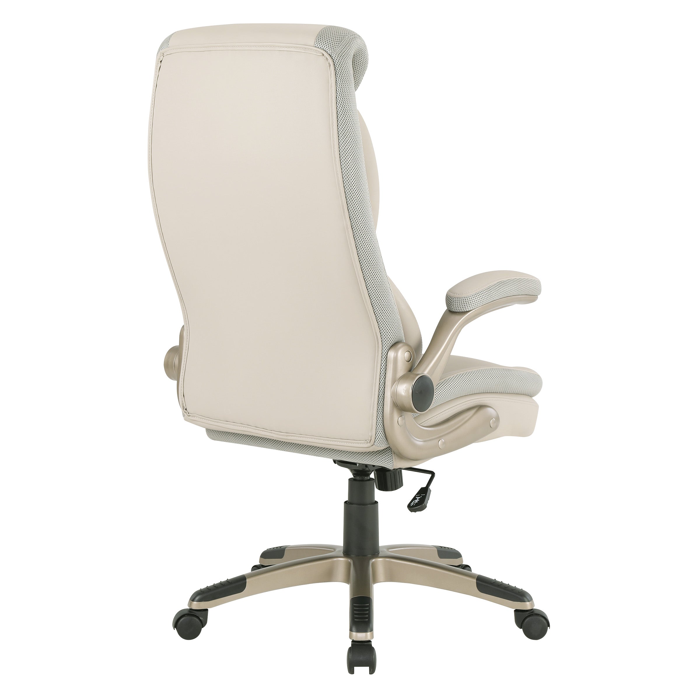 Exec Bonded Lthr Office Chair - Taupe / Cocoa