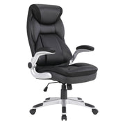 Exec Bonded Lthr Office Chair - Black / Silver
