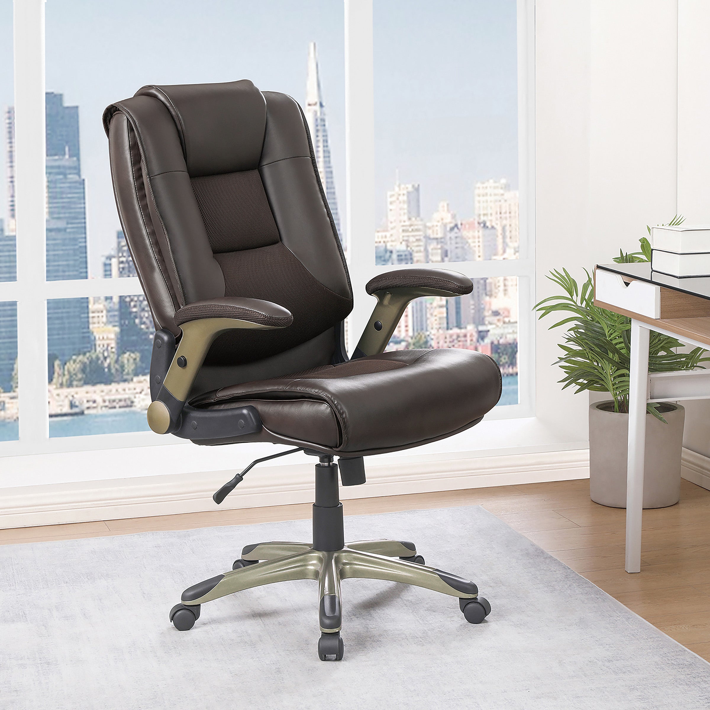 Exec Bonded Lthr Office Chair - Espresso / Cocoa