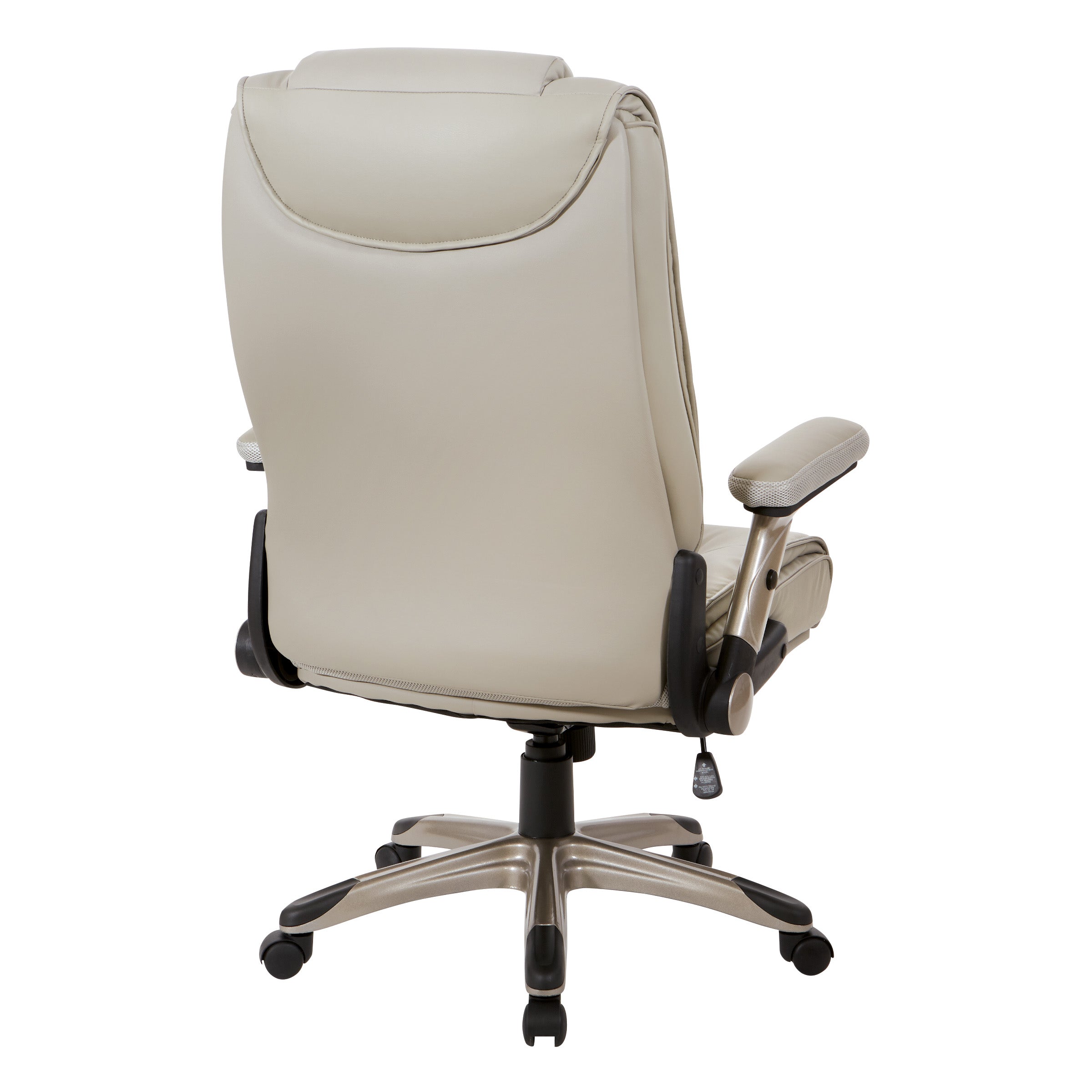 Exec Bonded Lthr Office Chair - Taupe / Cocoa