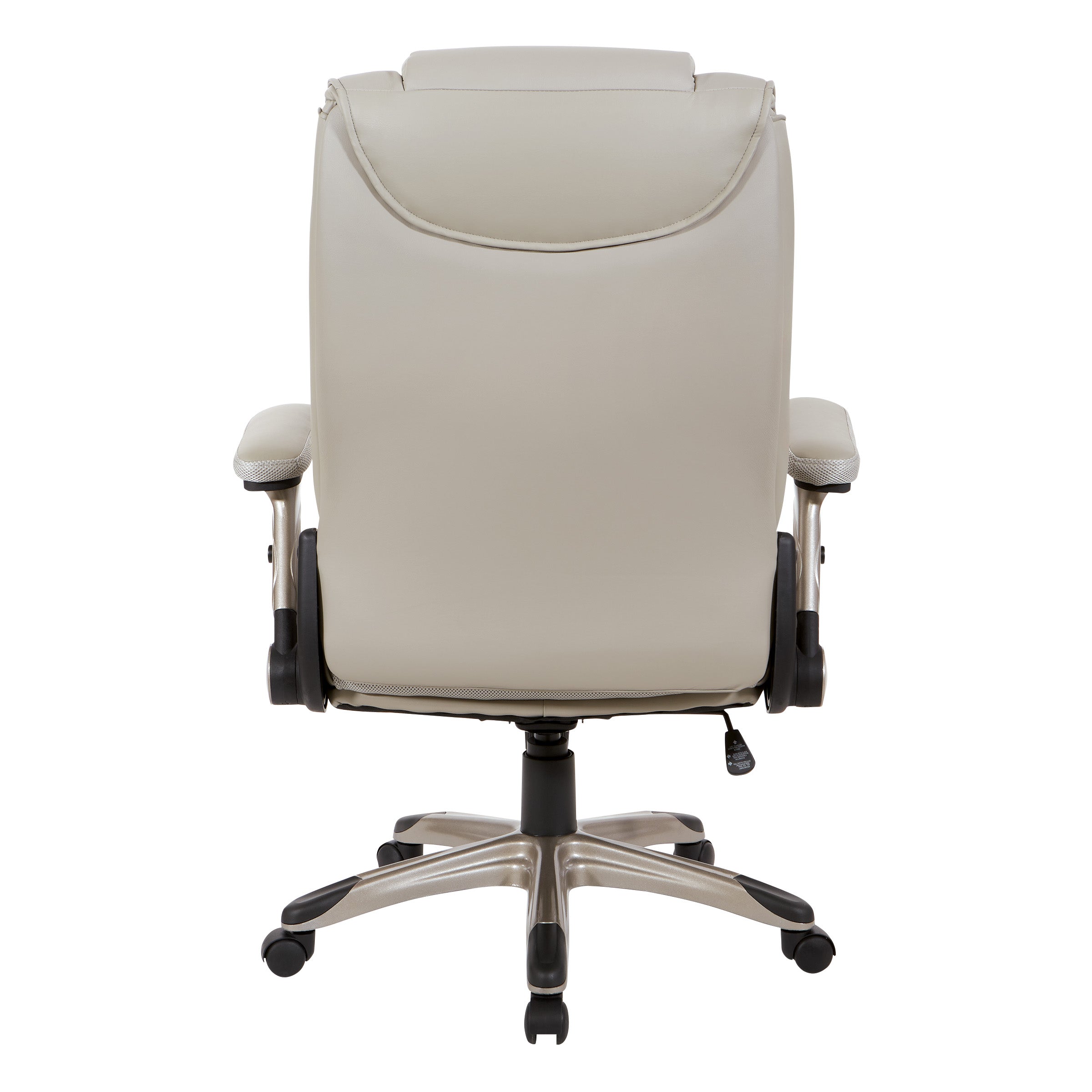 Exec Bonded Lthr Office Chair - Taupe / Cocoa