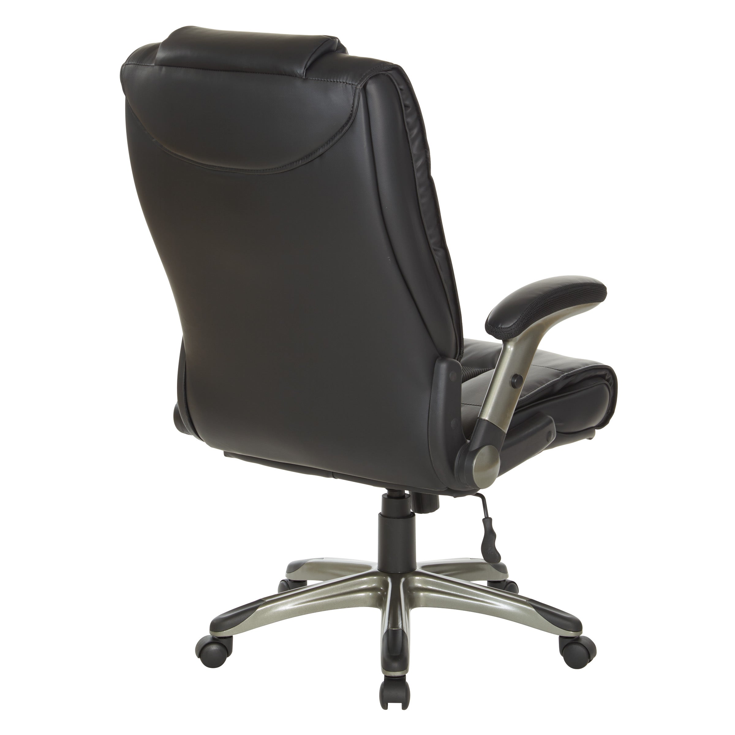 Exec Bonded Lthr Office Chair - Black / Titanium