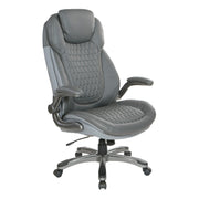 Bonded Leather Executive Chair - Grey