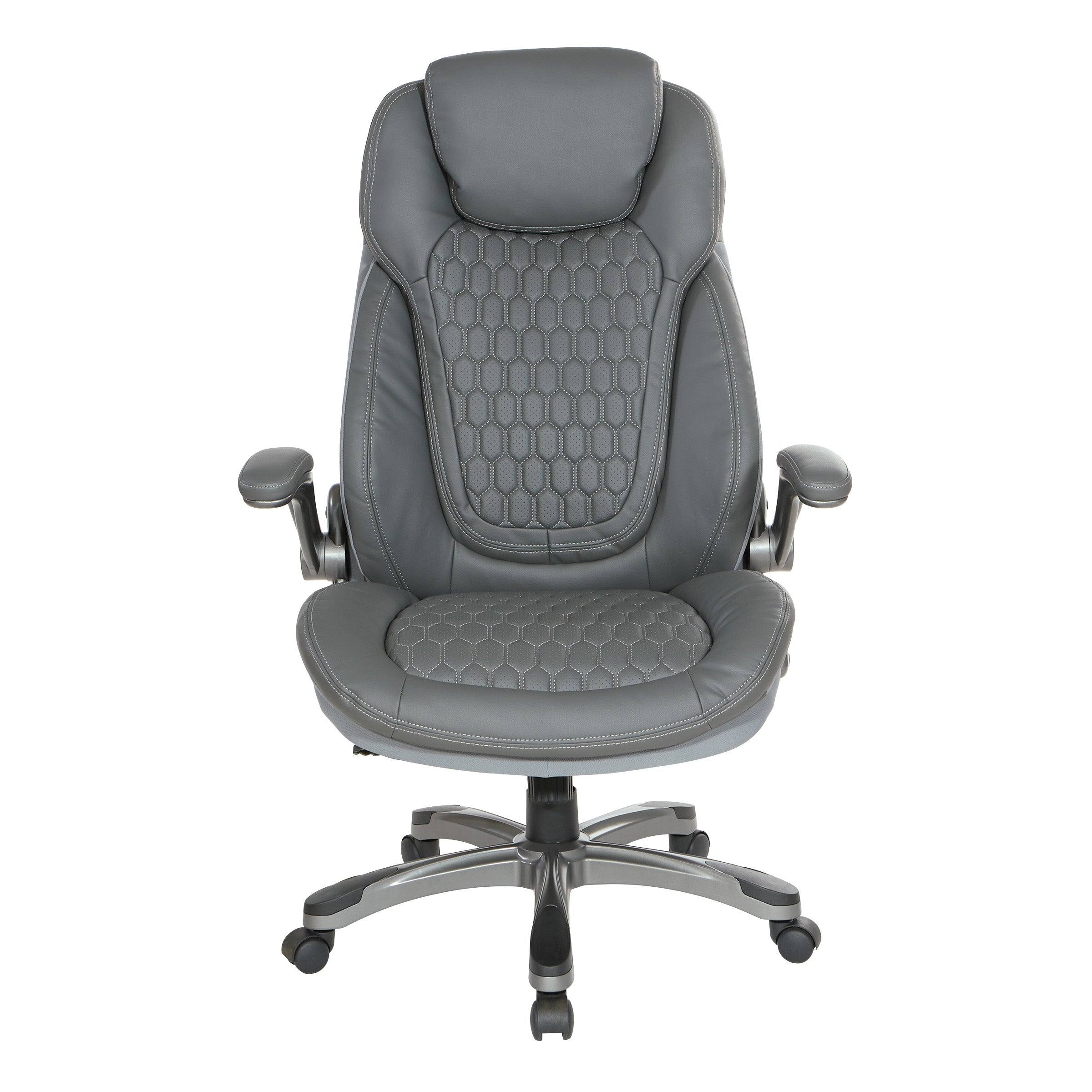 Bonded Leather Executive Chair - Grey
