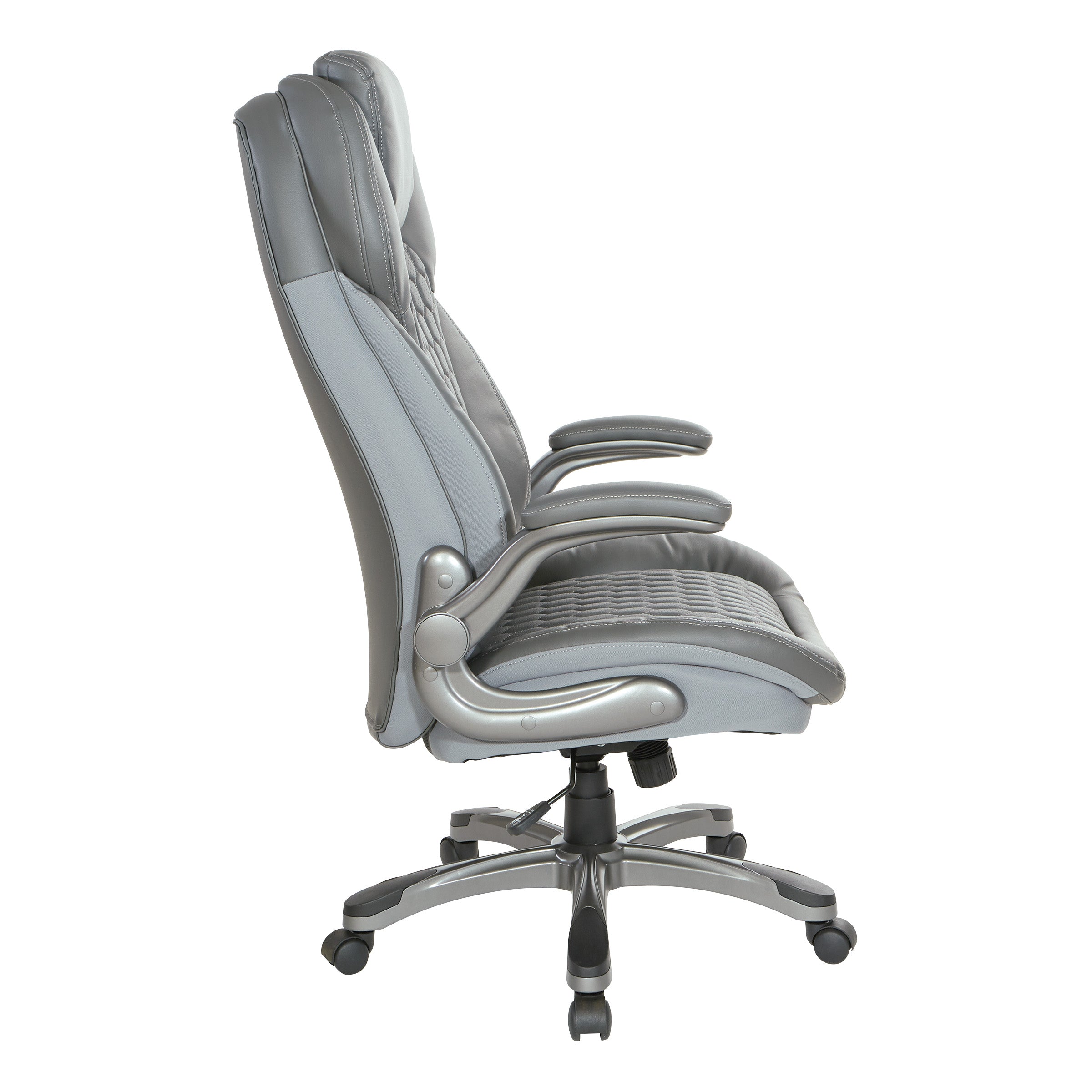 Bonded Leather Executive Chair - Grey