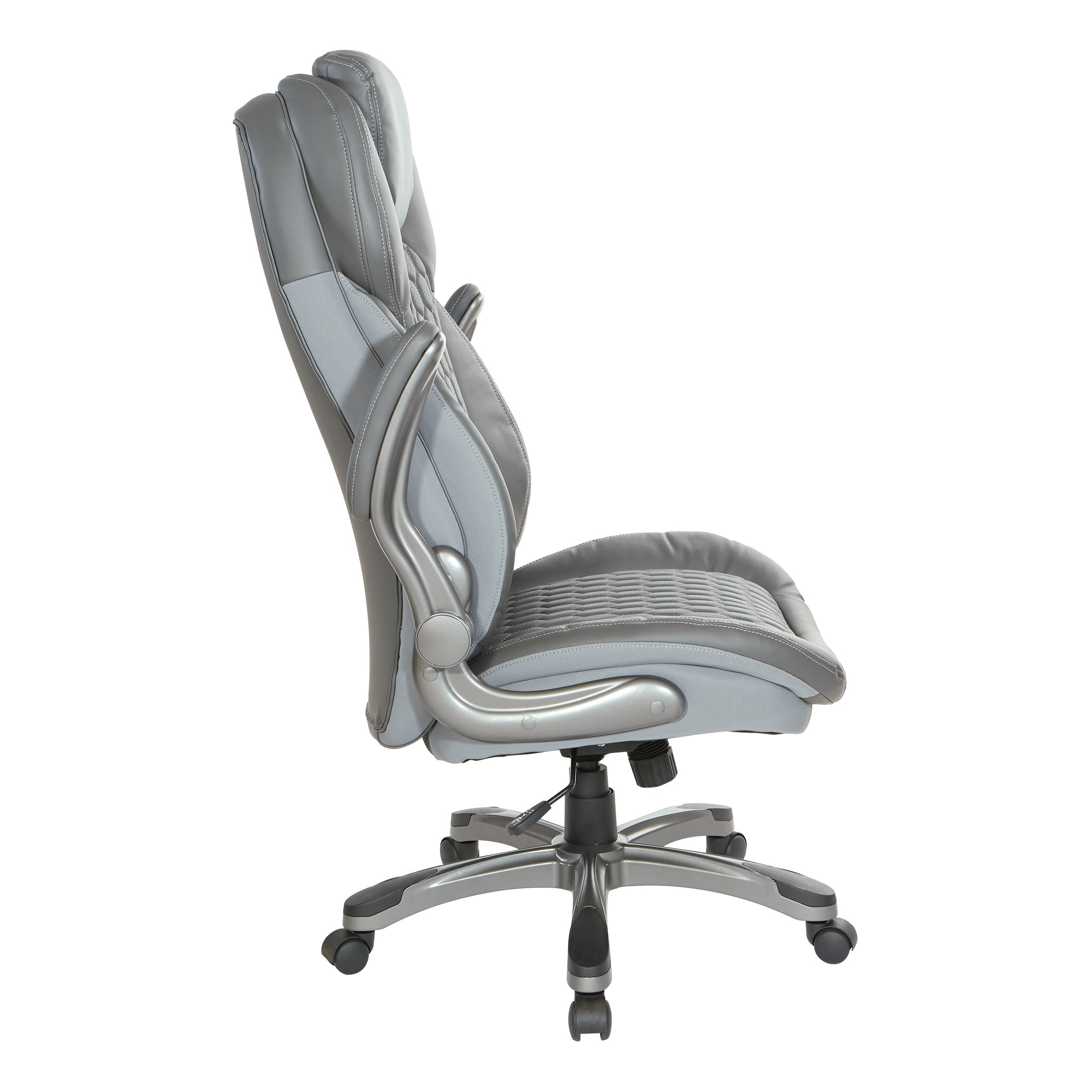 Bonded Leather Executive Chair - Grey