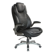 Bonded Leather Executive Chair - Black