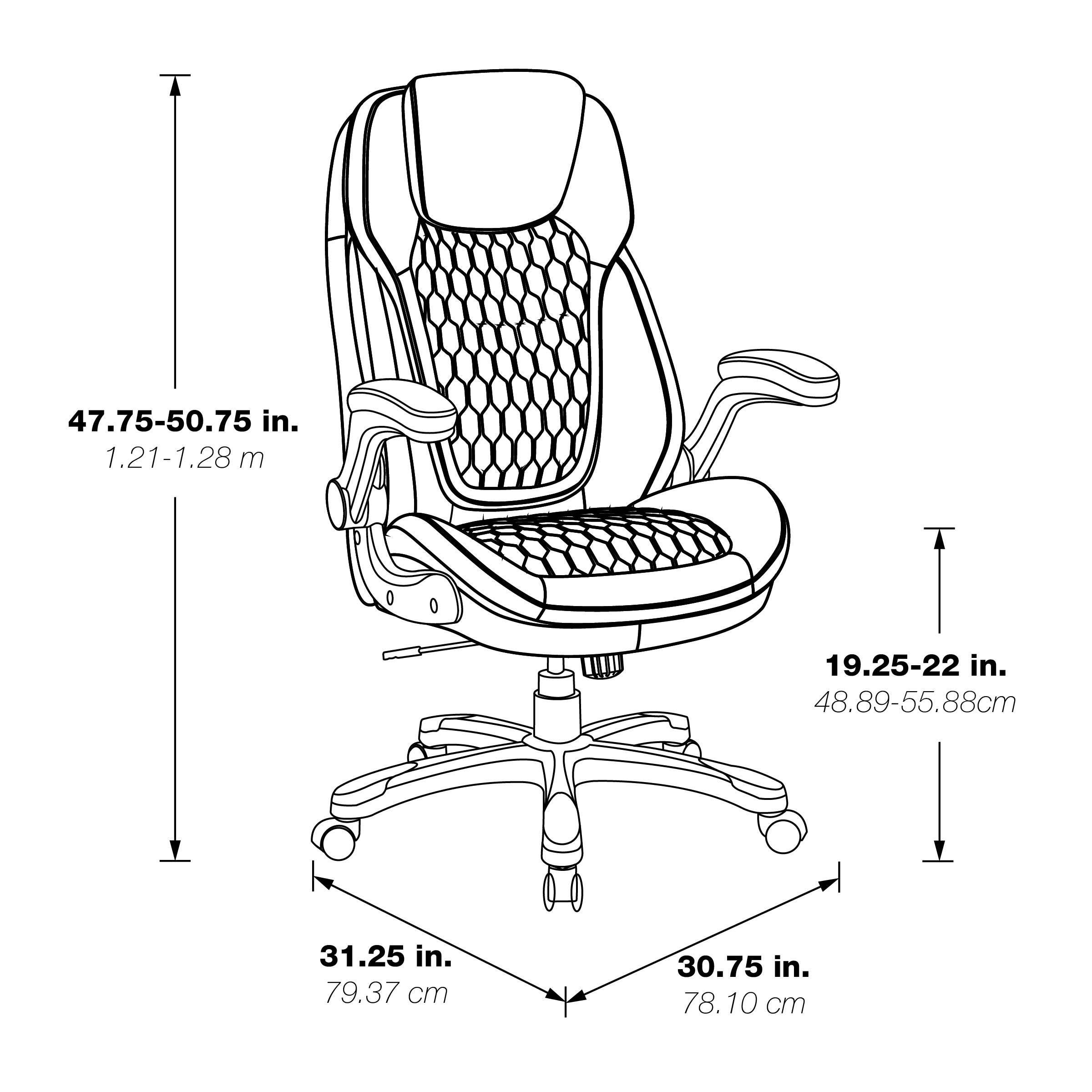 Bonded Leather Executive Chair - Black