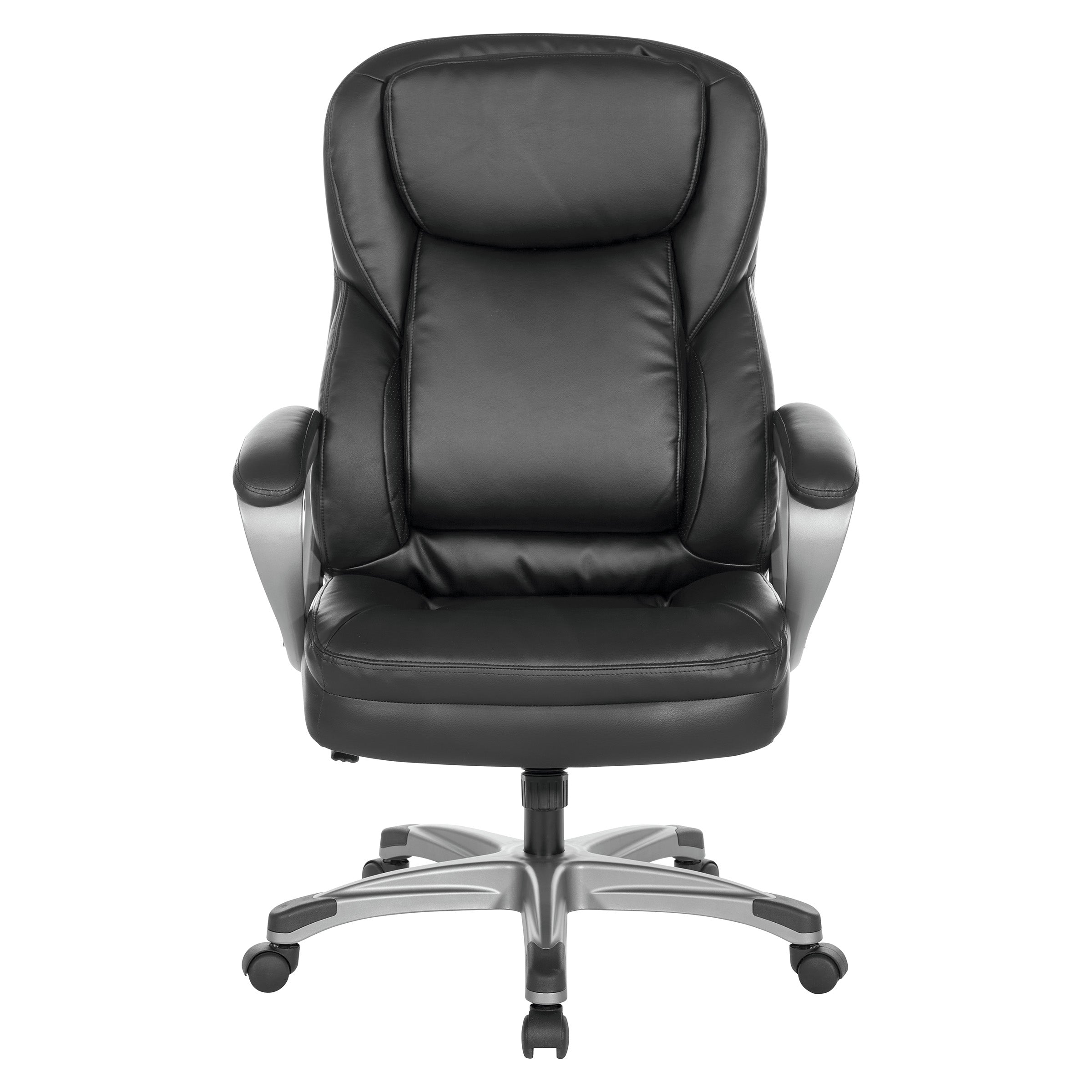 Exec Bonded Lthr Office Chair - Black / Titanium