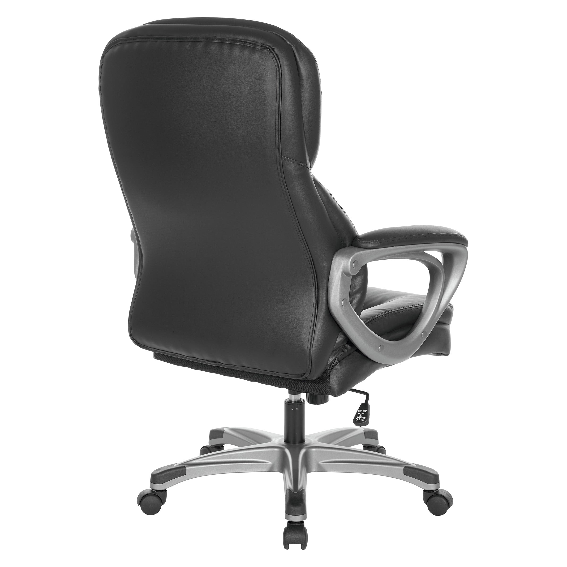 Exec Bonded Lthr Office Chair - Black / Titanium