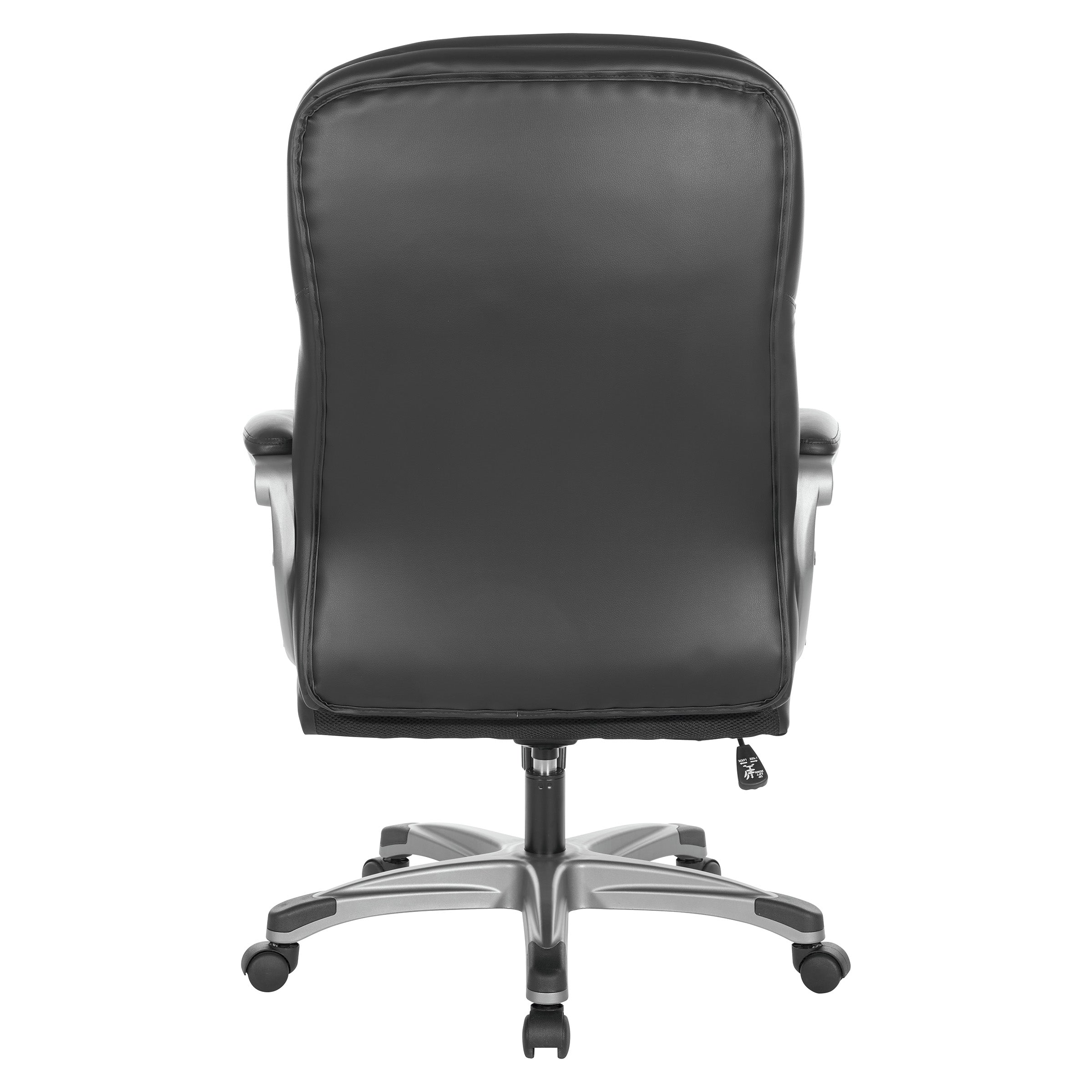Exec Bonded Lthr Office Chair - Black / Titanium