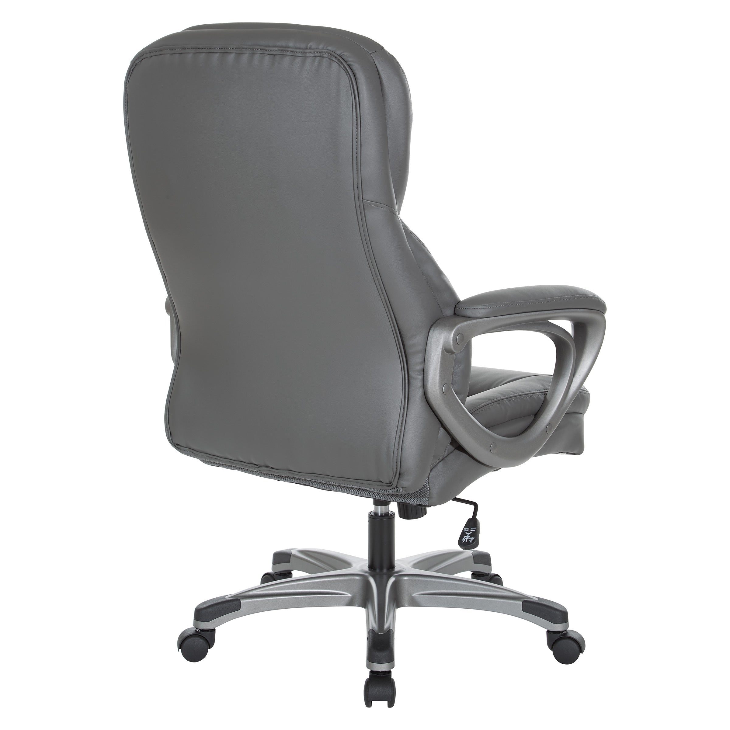 Exec Bonded Lthr Office Chair - Charcoal / Titanium