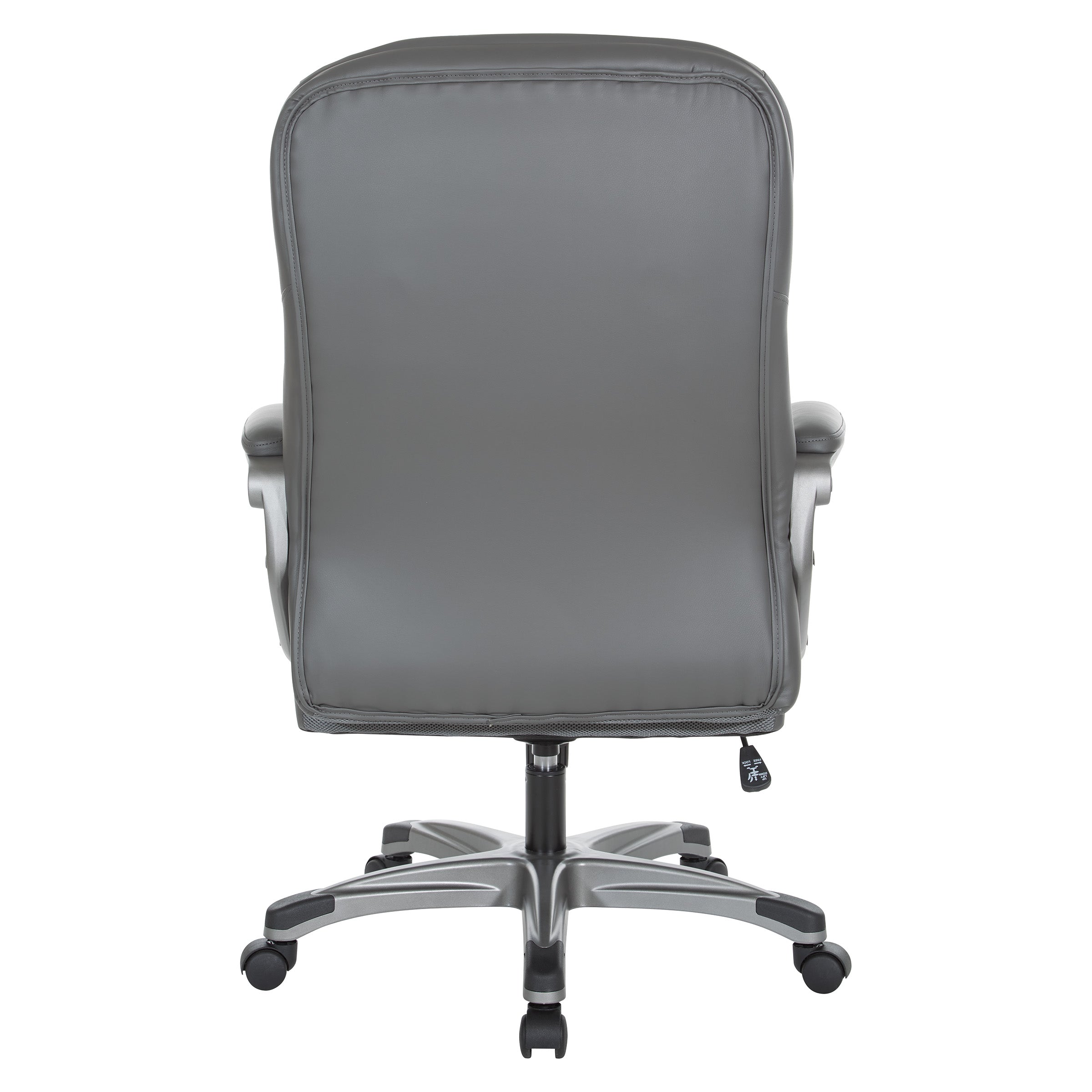 Exec Bonded Lthr Office Chair - Charcoal / Titanium