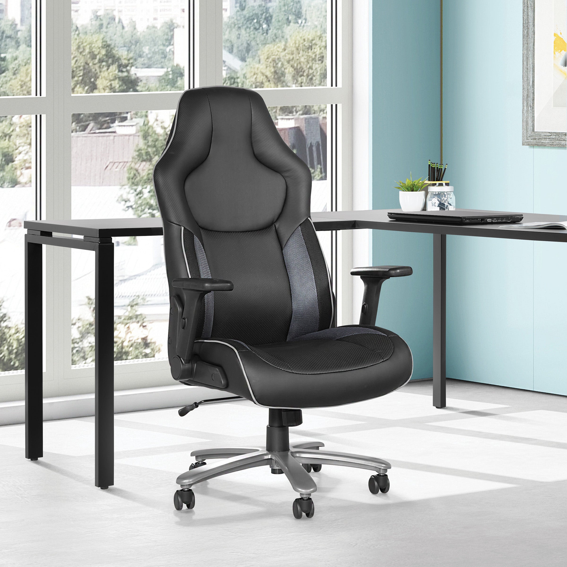 Big & Tall Gaming Chair - Grey Mesh