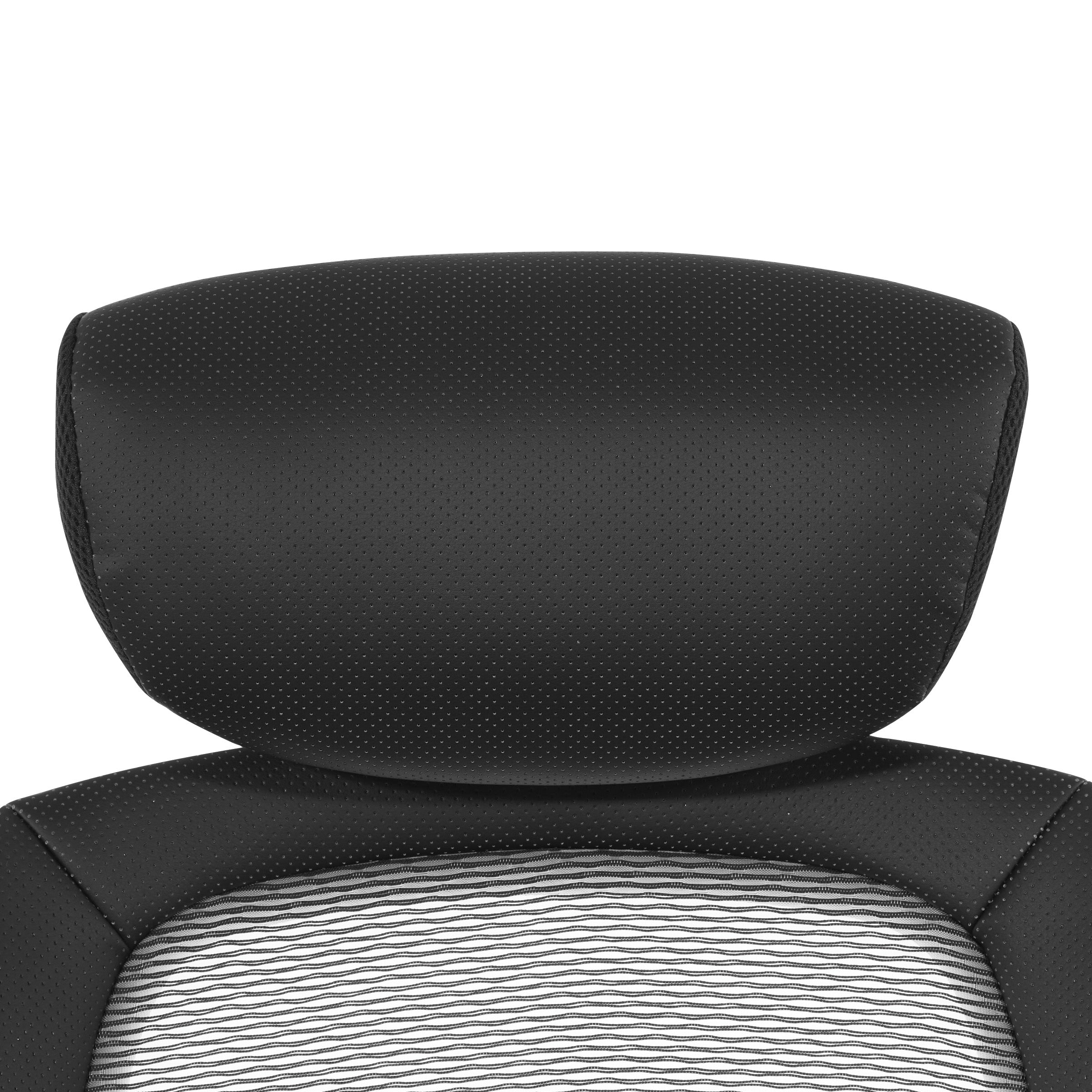 Bonded Leather Headrest - Black