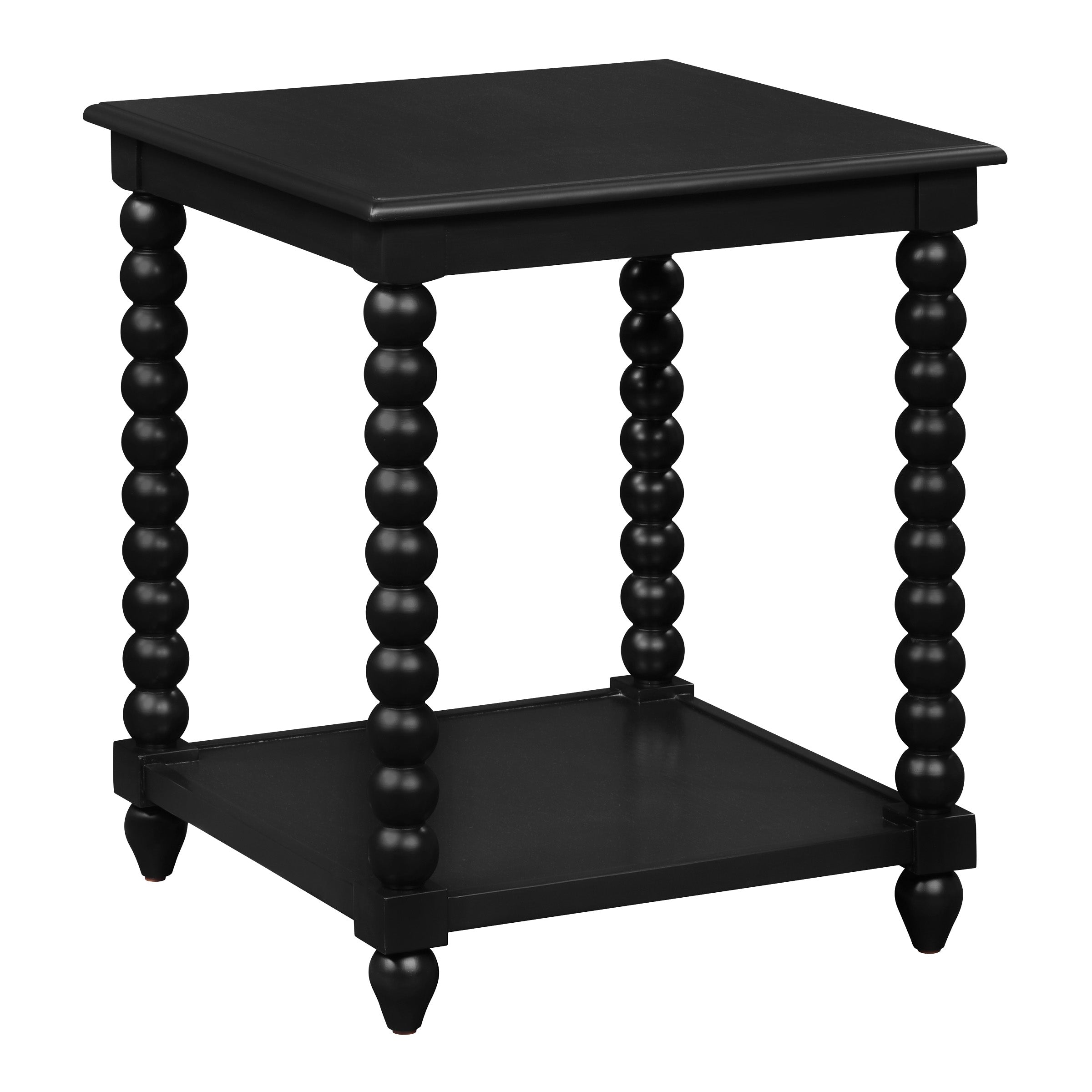 Elise End Table in Black Finish - Black