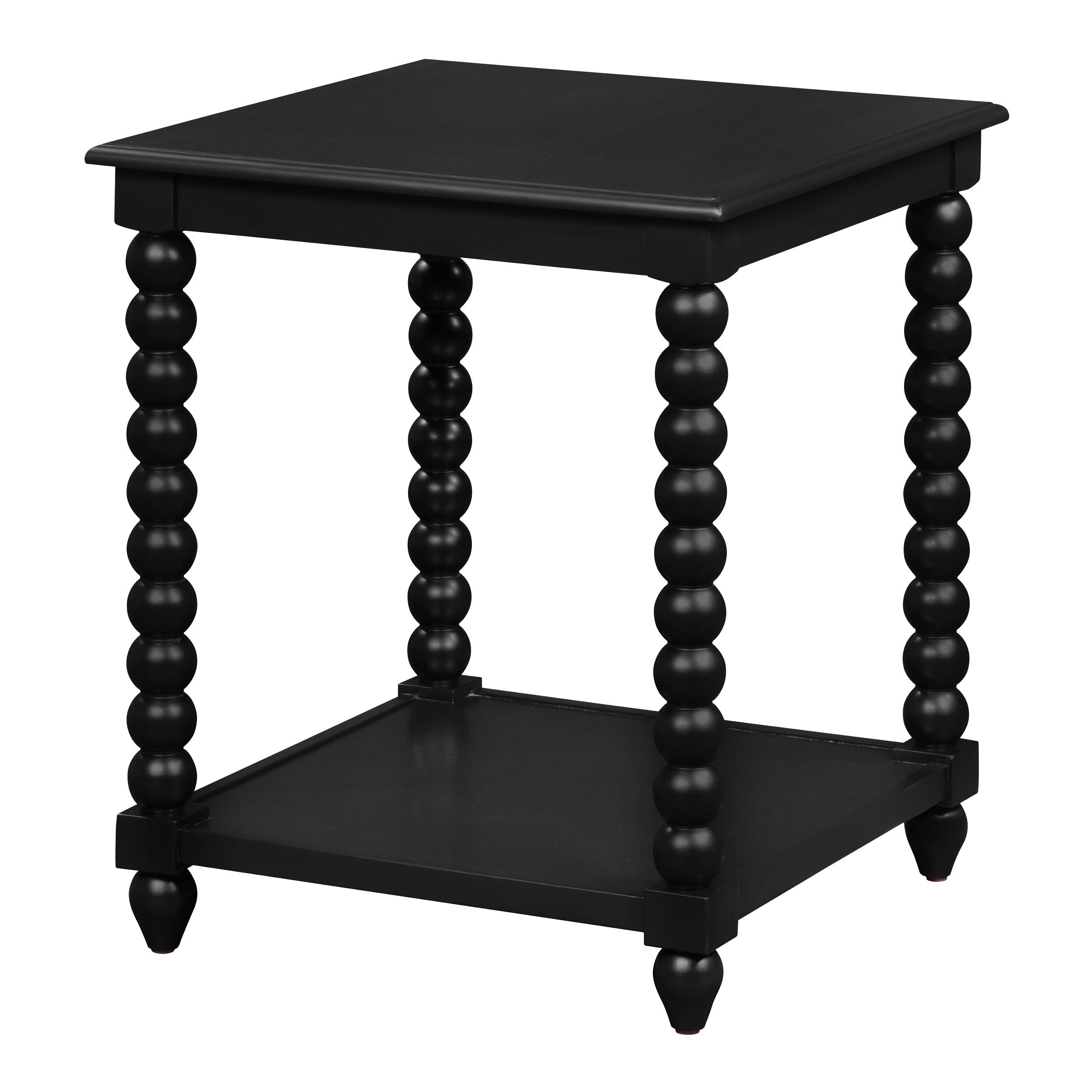 Elise End Table in Black Finish - Black