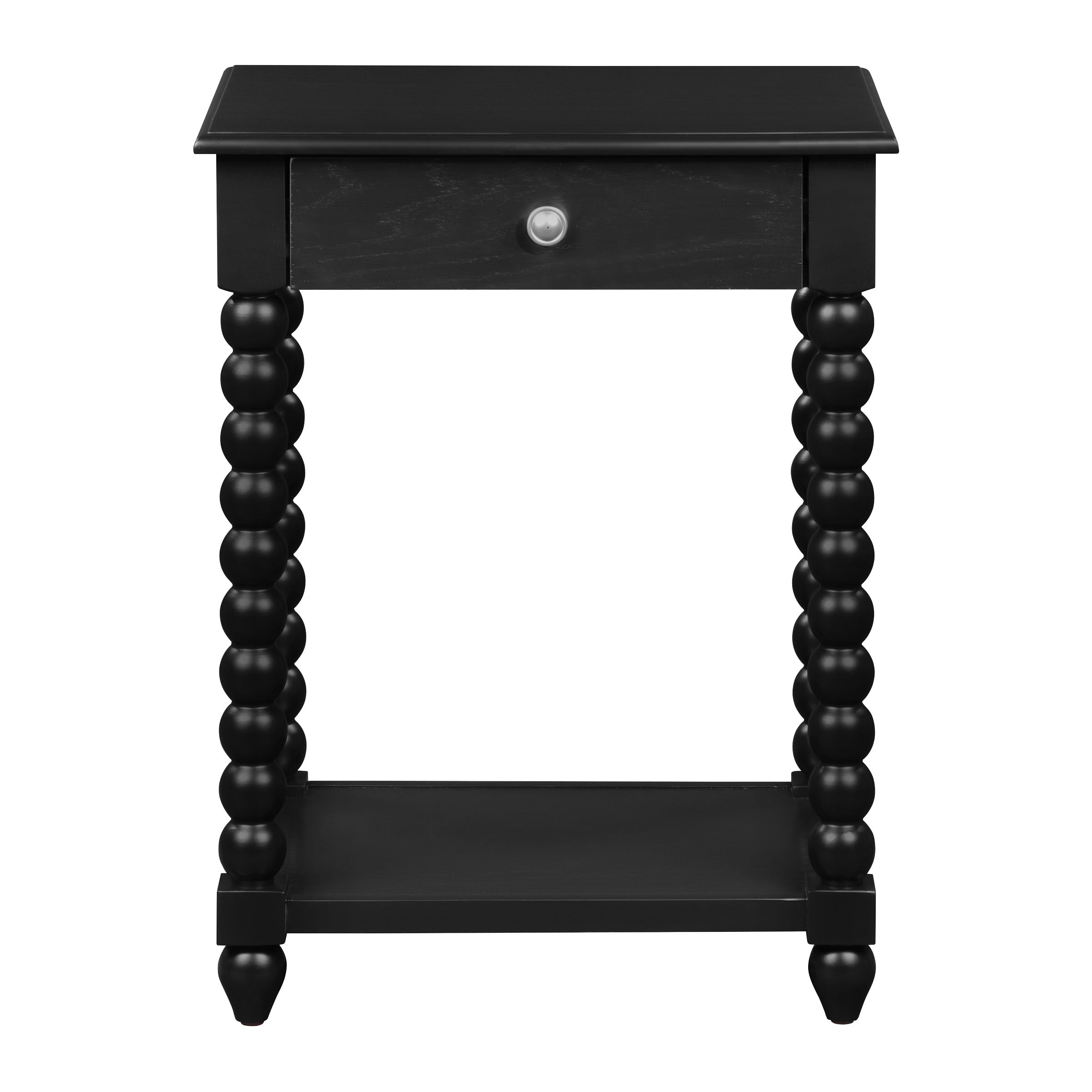 Elise Side Table in Black Finish - Black