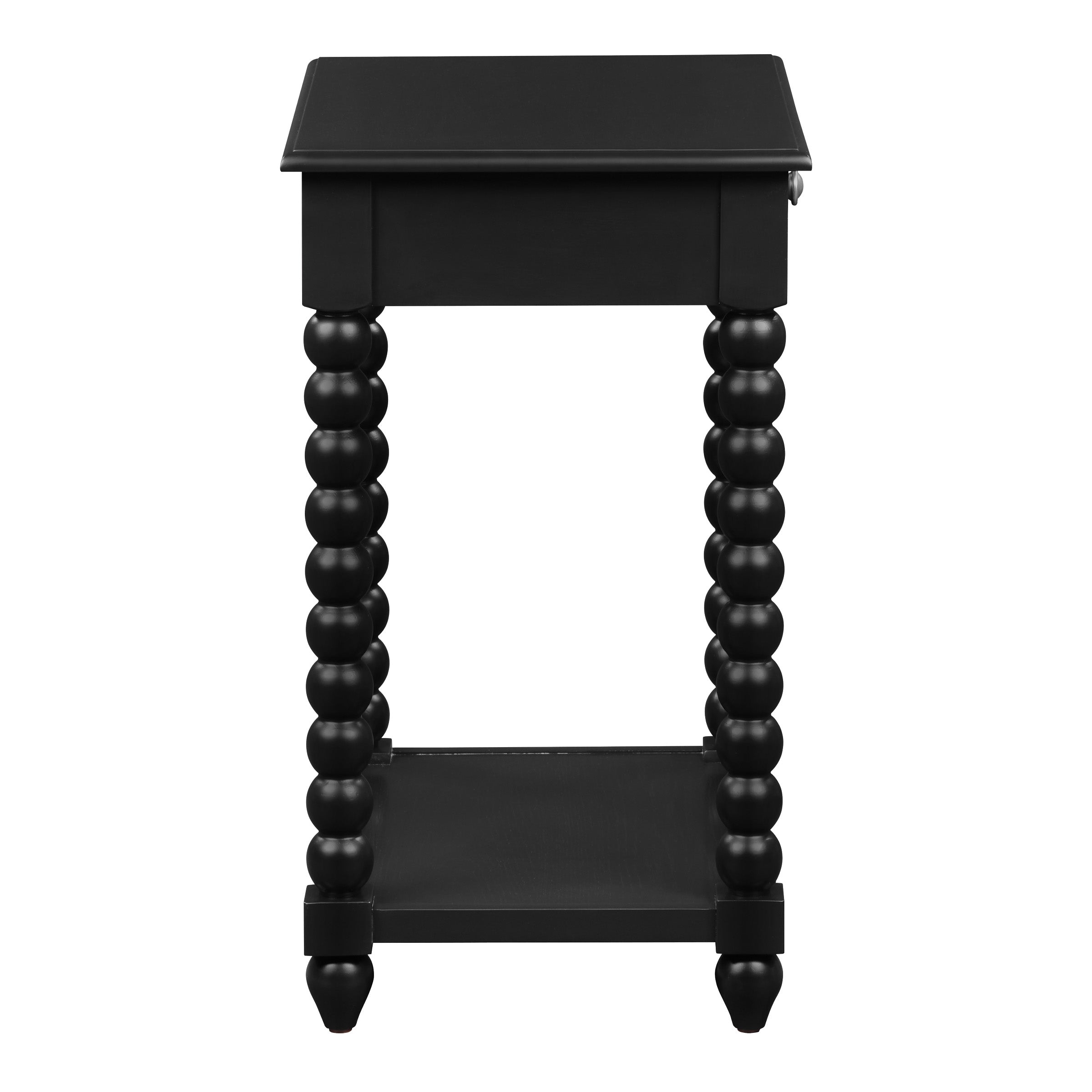 Elise Side Table in Black Finish - Black
