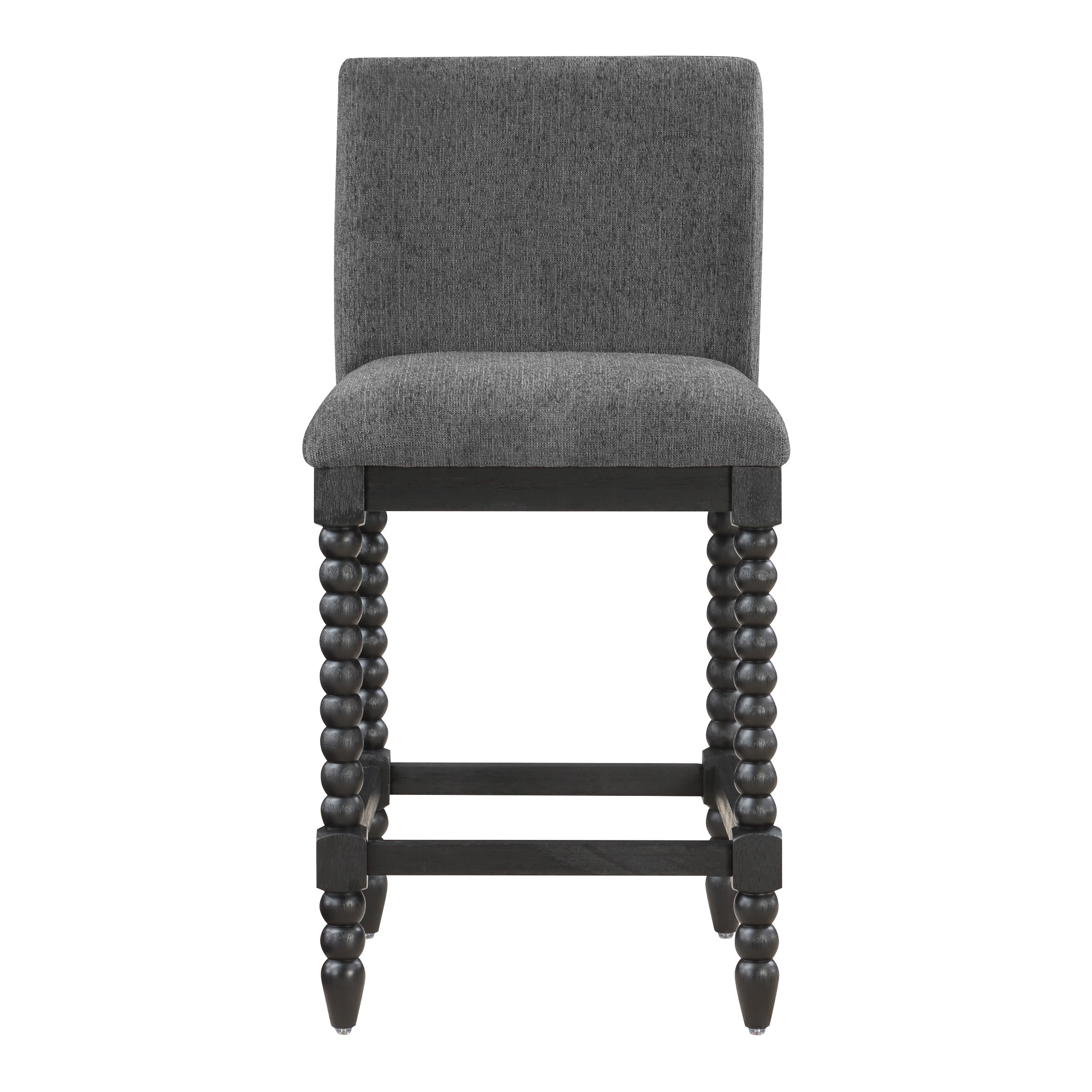 ELIZA 26" Spindle Counter Stool  - Charcoal / Black